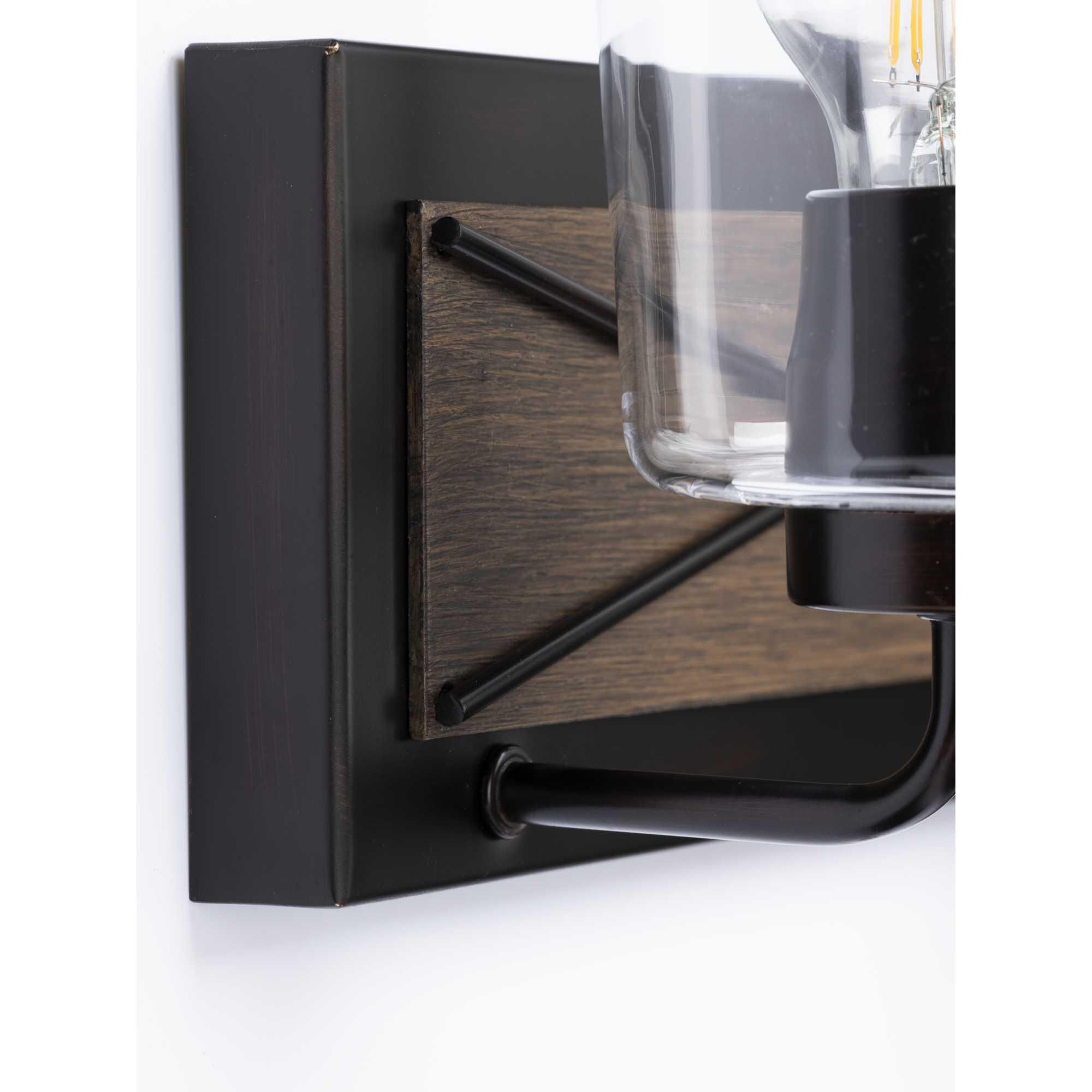 Shown in Antique Bronze finish and Clear glass