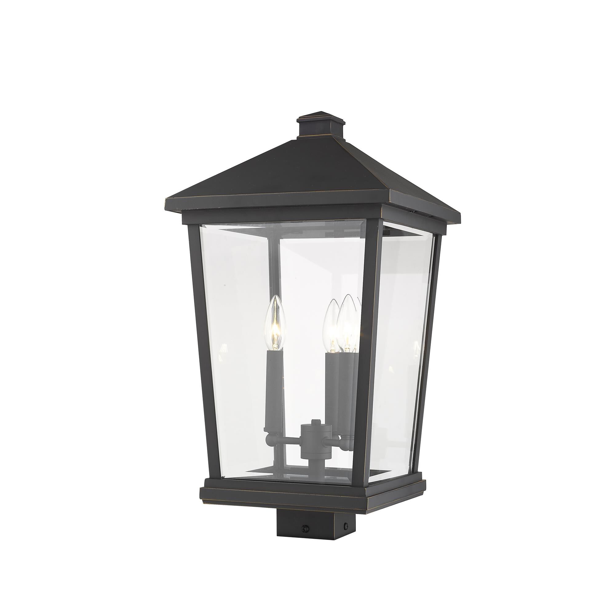 Beacon 22 Inch Tall 3 Light Outdoor Post Lamp by Z-Lite