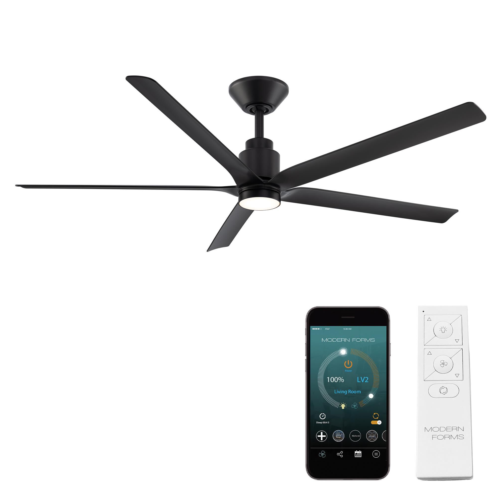 Smooth 56 Inch Ceiling Fan with Light Kit by Modern Forms