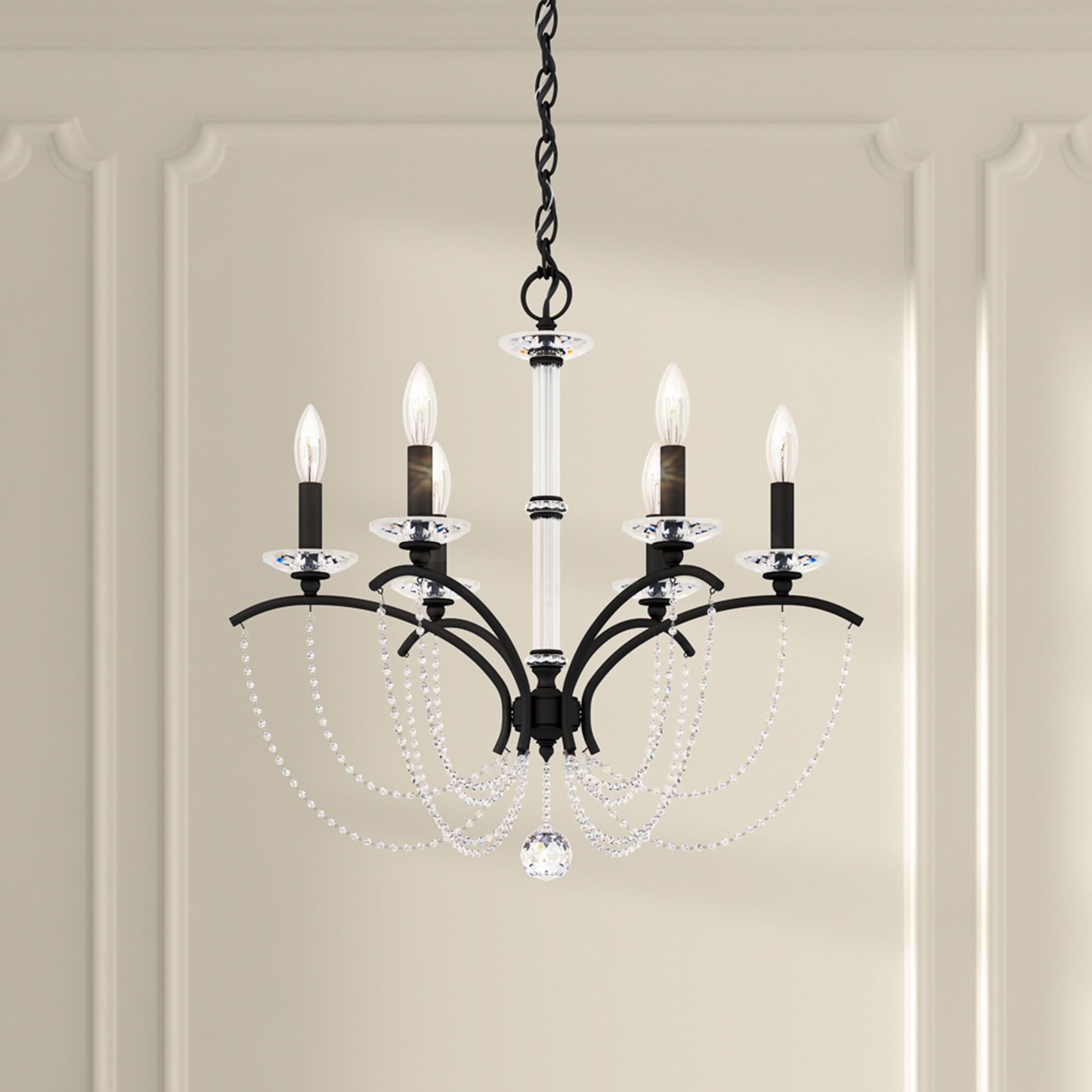 Shown in Black finish and Clear Optic crystal