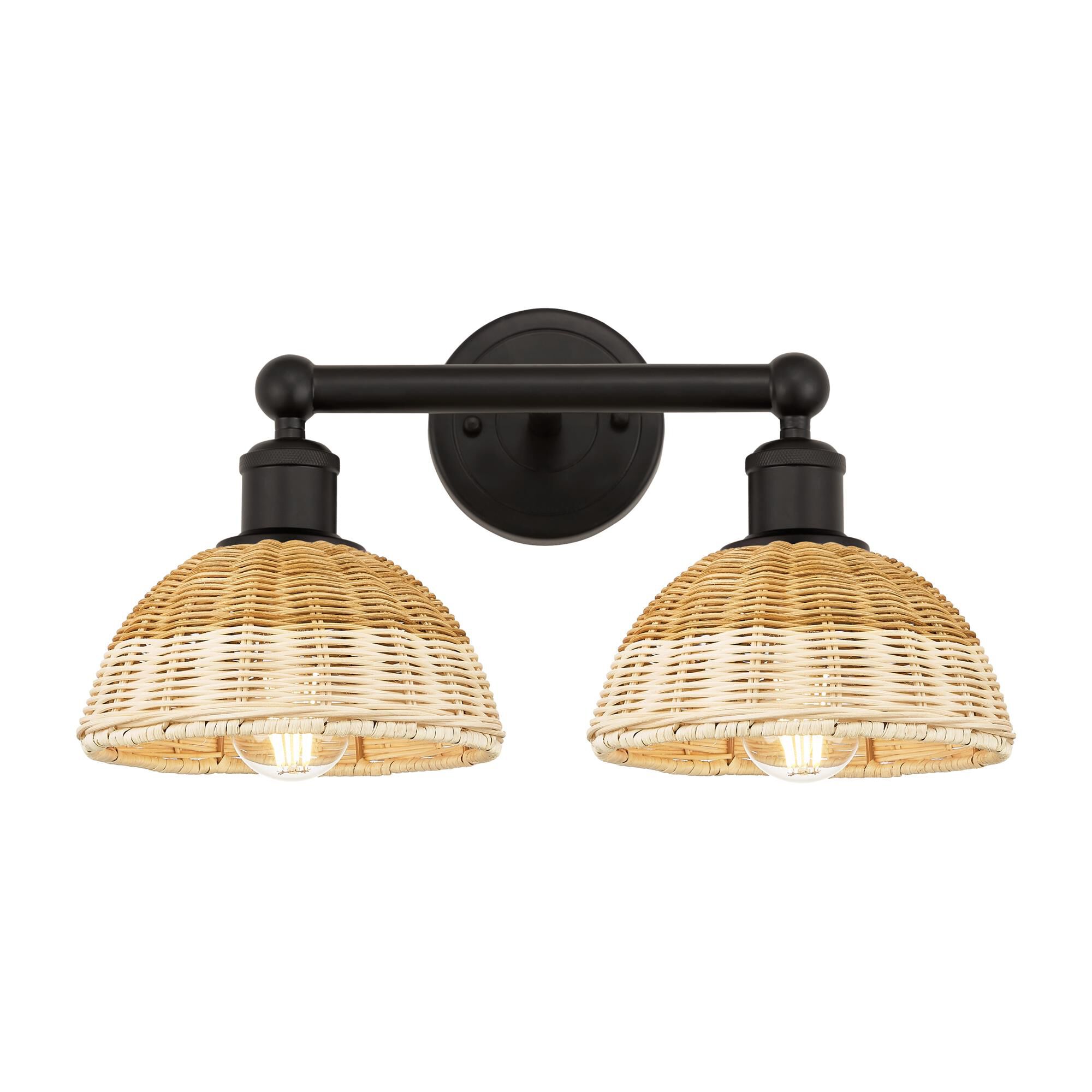 Shown in Oil Rubbed Bronze finish and Natural shade
