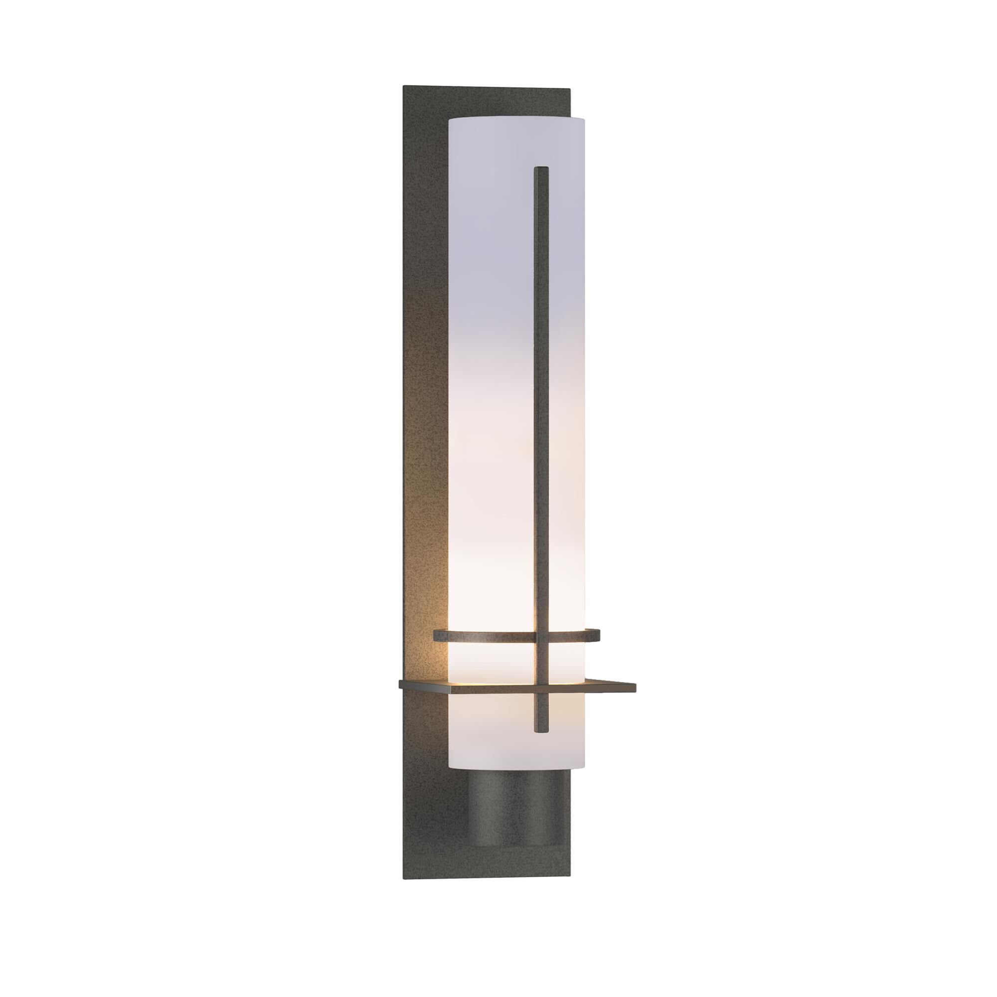 Shown in Natural Iron finish and Opal  glass