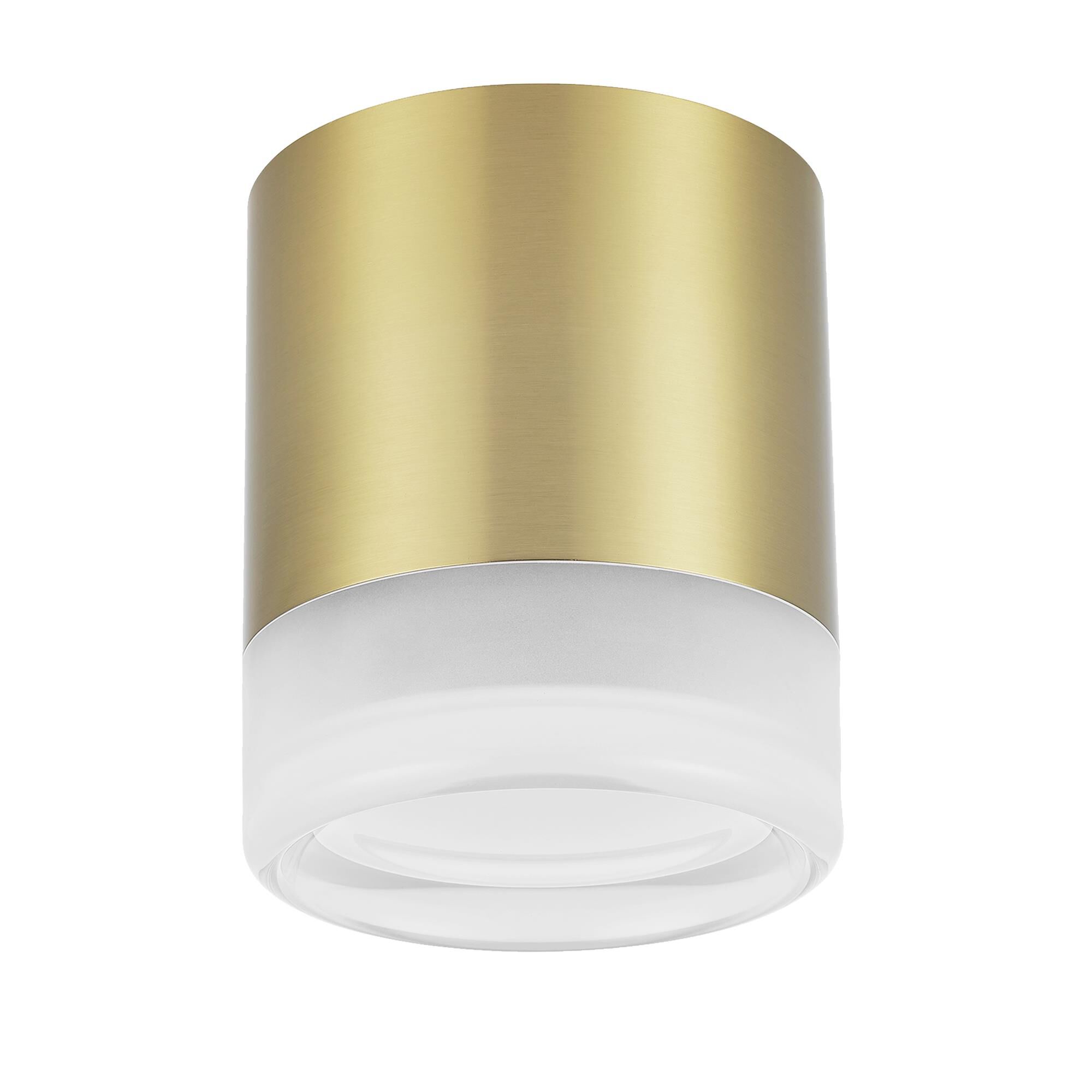 Shown in Aged Brass finish and White shade