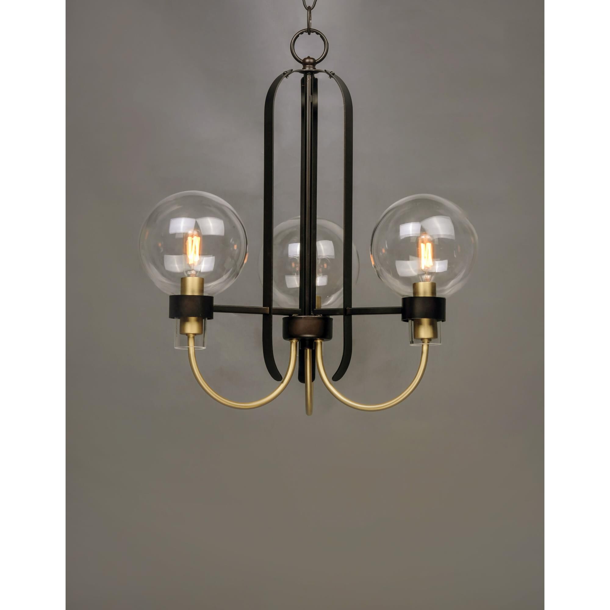 Shown in Bronze - Satin Brass finish and Clear glass