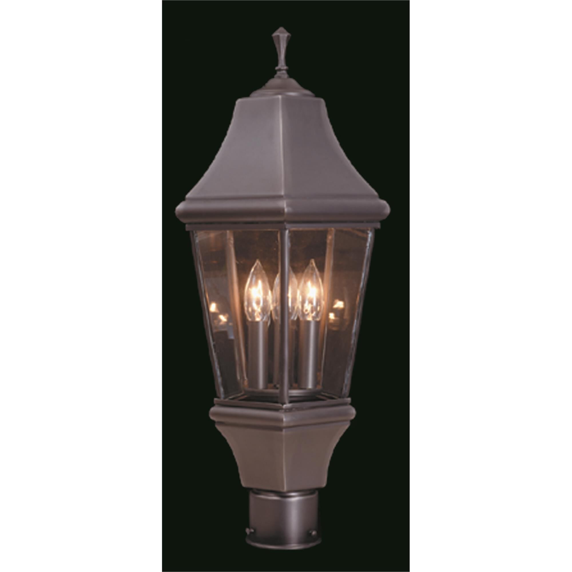 Normandy 23 Inch Tall 3 Light Outdoor Post Lamp by Framburg