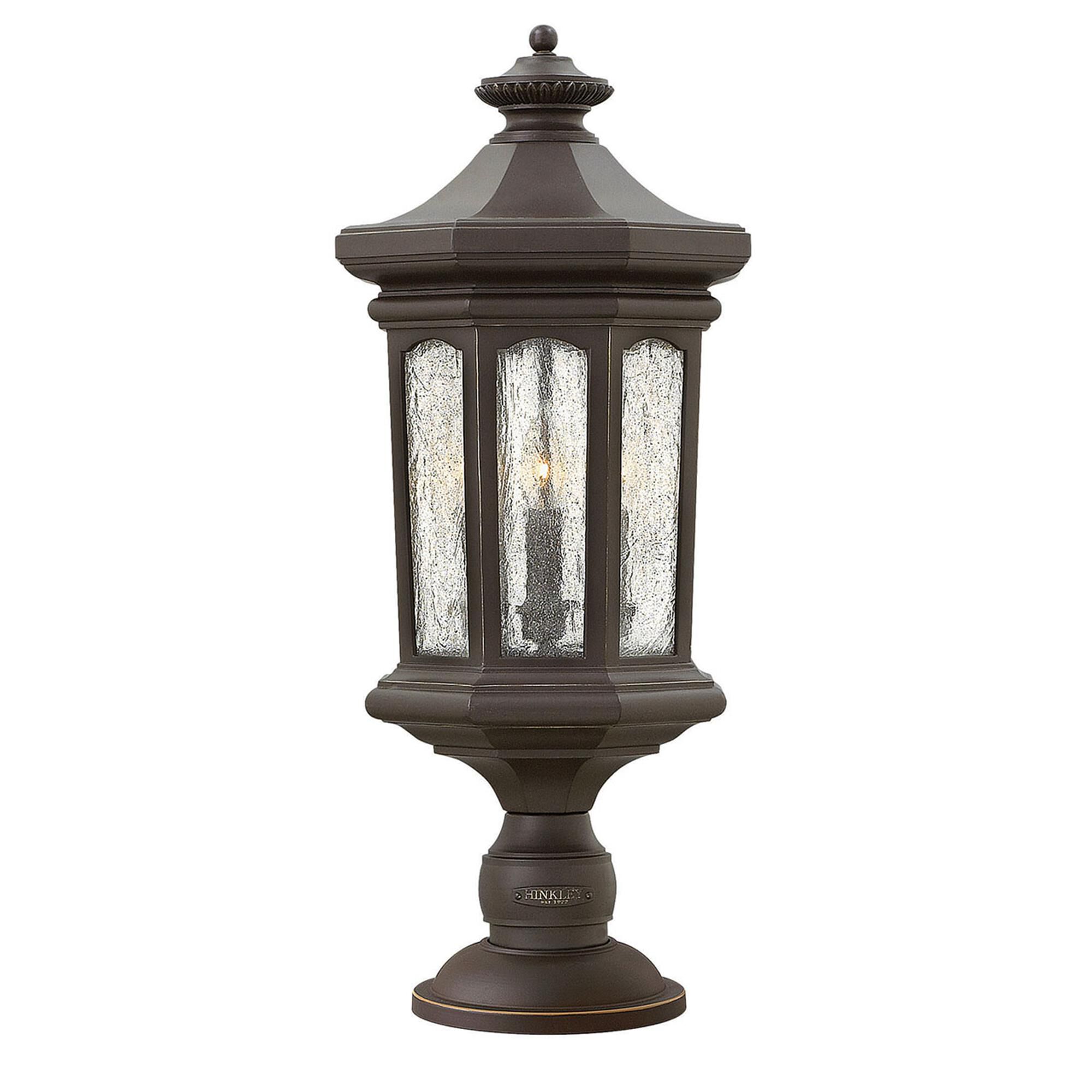 Shown in Oil Rubbed Bronze finish and Clear Seedy  Panels glass