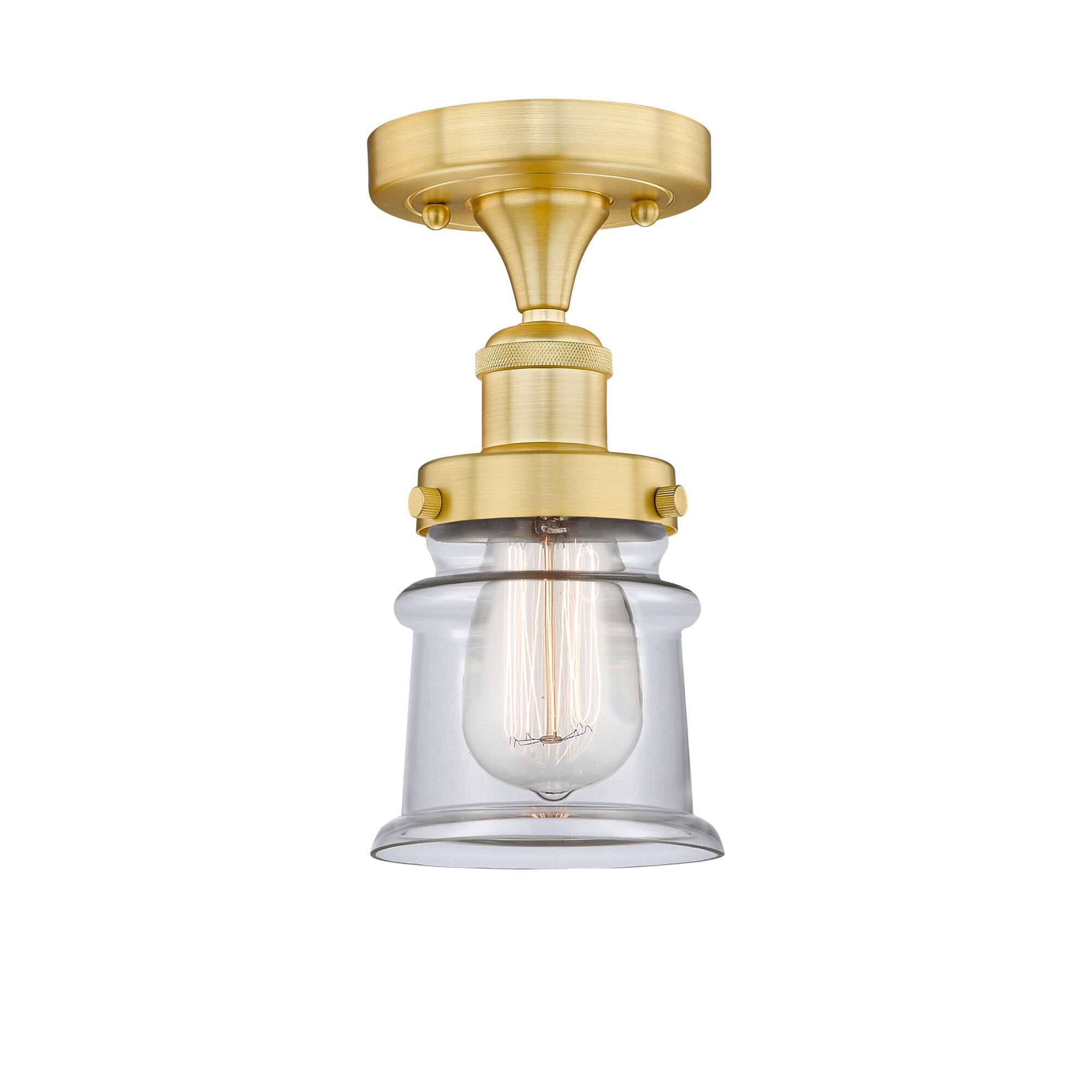 Shown in Satin Gold finish and Clear glass