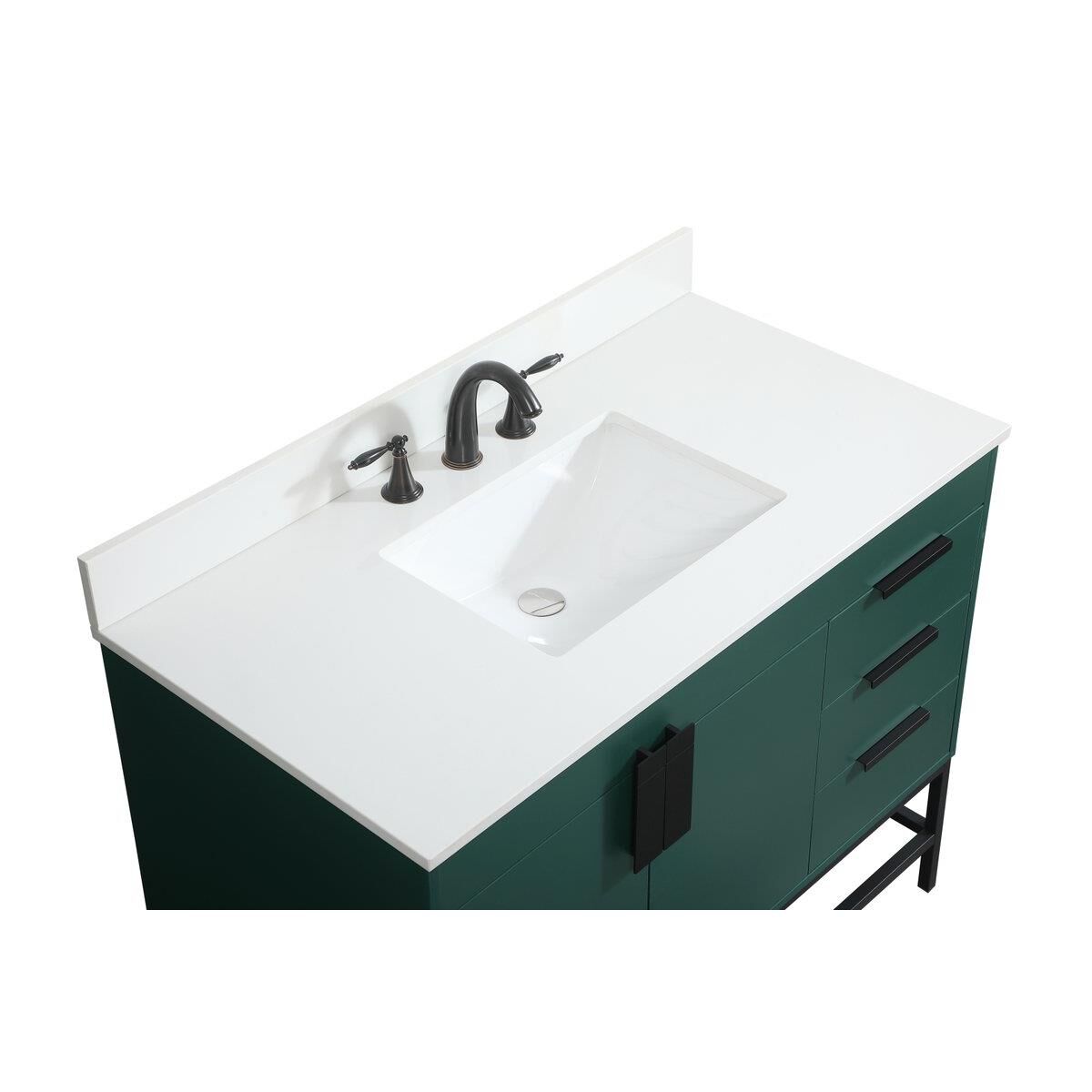 Shown in Green finish and With Backsplash accent