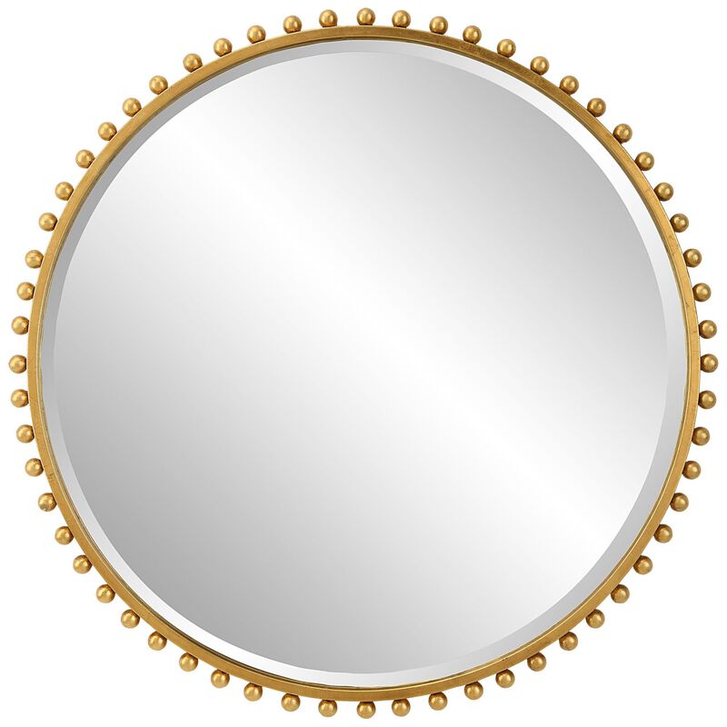 Uttermost Taza Round Iron Mirror Decorative Mirrors by Uttermost