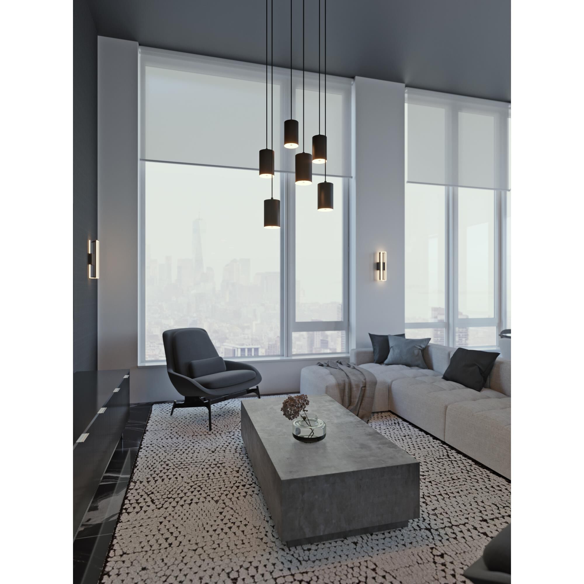 Tyke 24 Inch 6 Light Multi Light Pendant by AFX Lighting