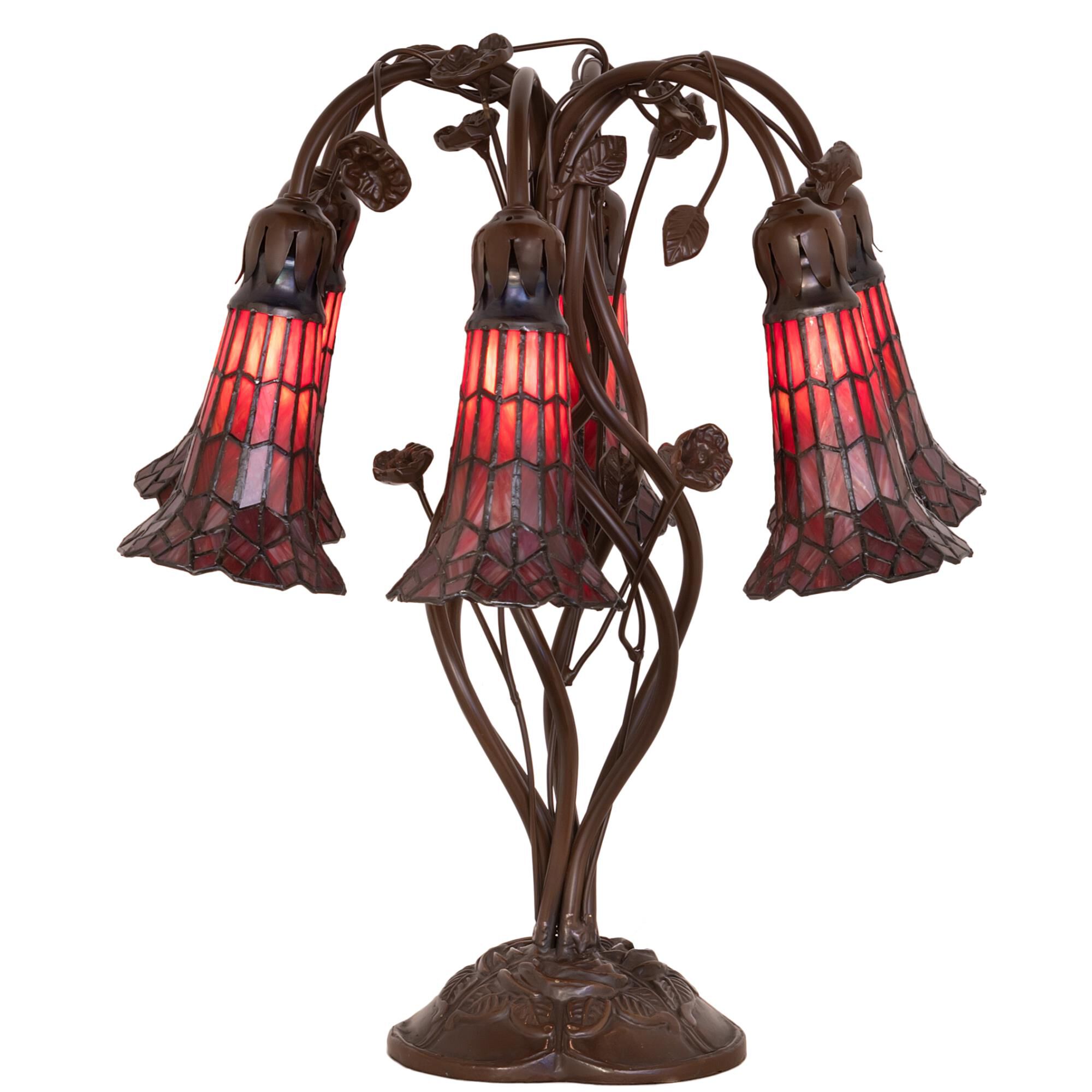 Shown in Mahogany Bronze finish and Ruby glass