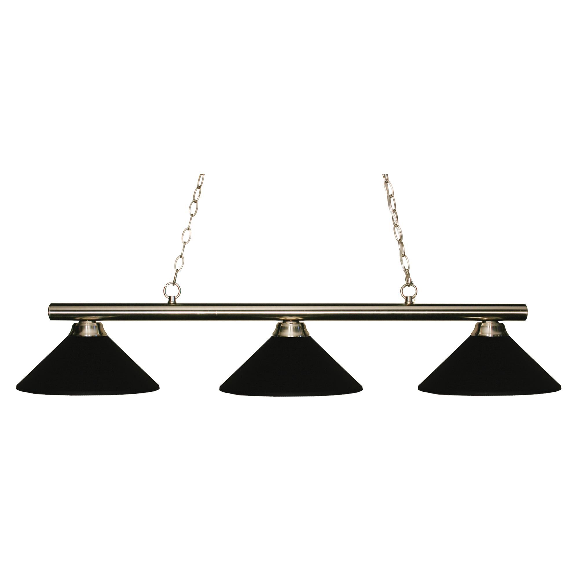 Shown in Brushed Nickel finish and Steel glass and Steel shade
