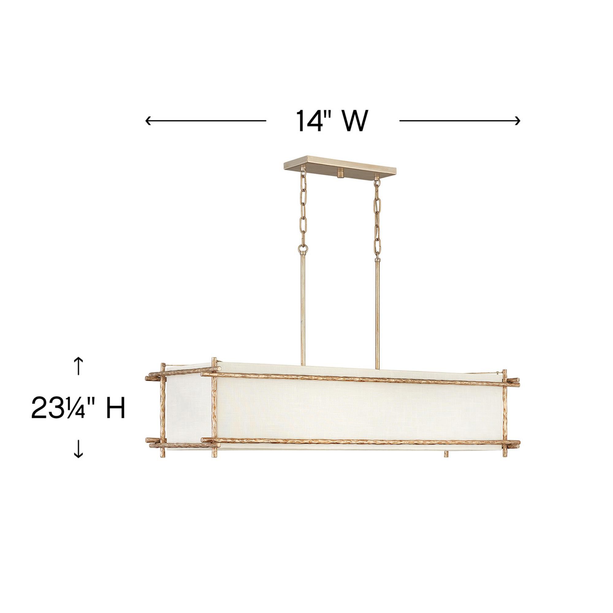 Shown in Champagne Gold finish and Off-White Textured shade