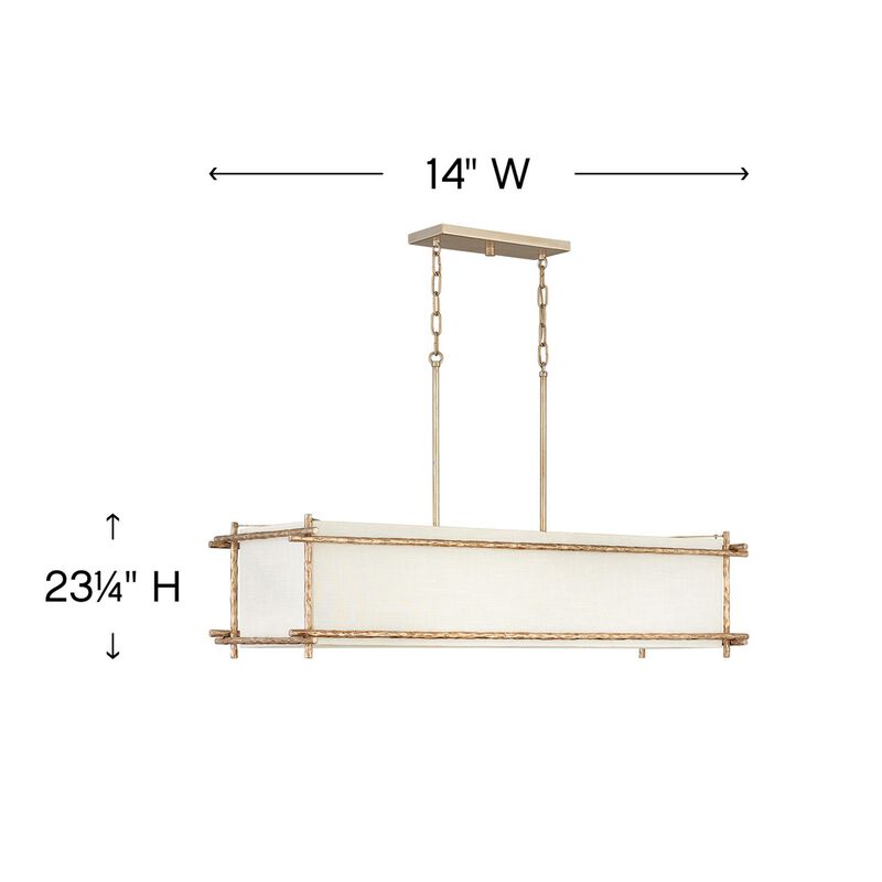 Tress 42 Inch 6 Light Linear Suspension Light by Hinkley Lighting