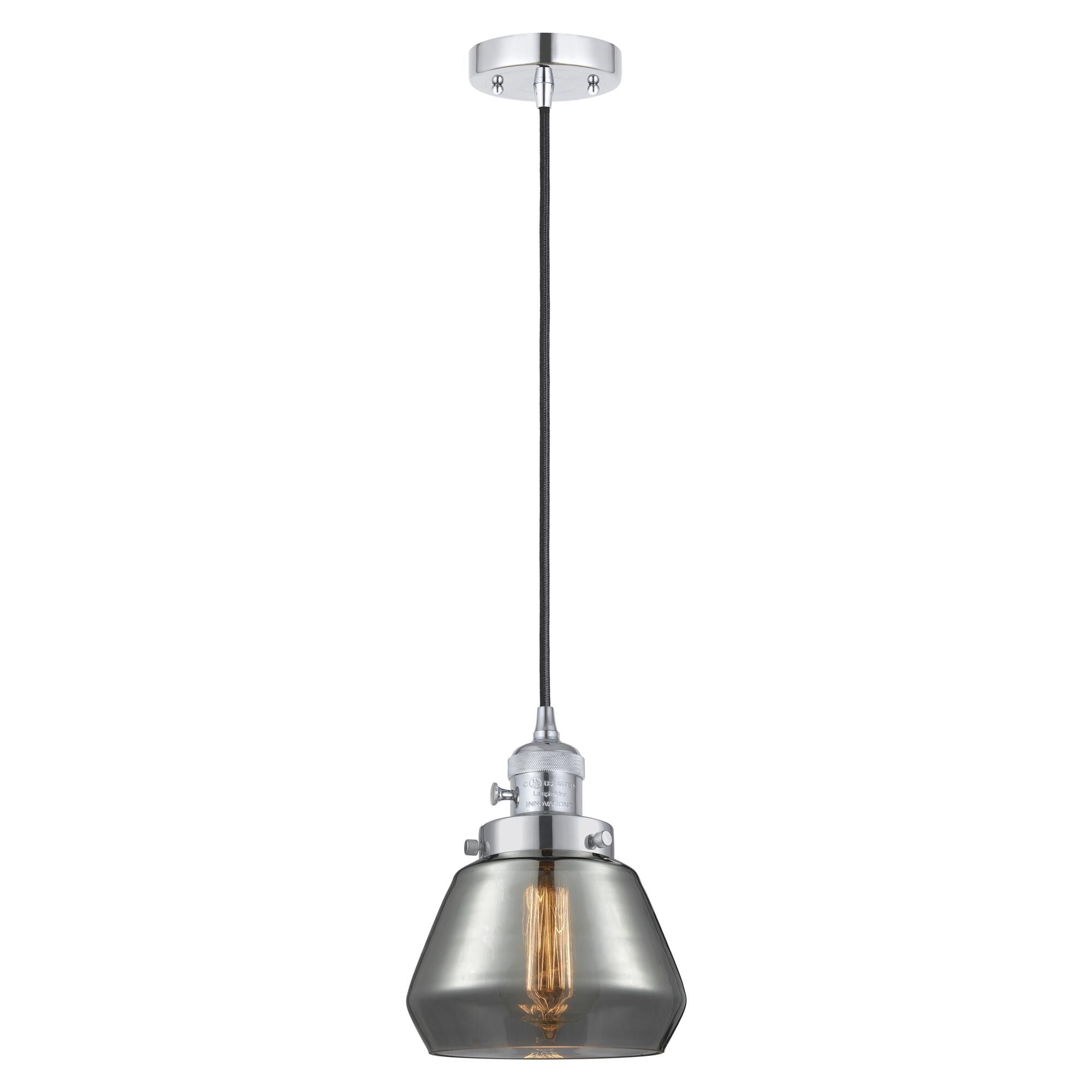 Shown in Polished Chrome finish and Plated Smoke glass