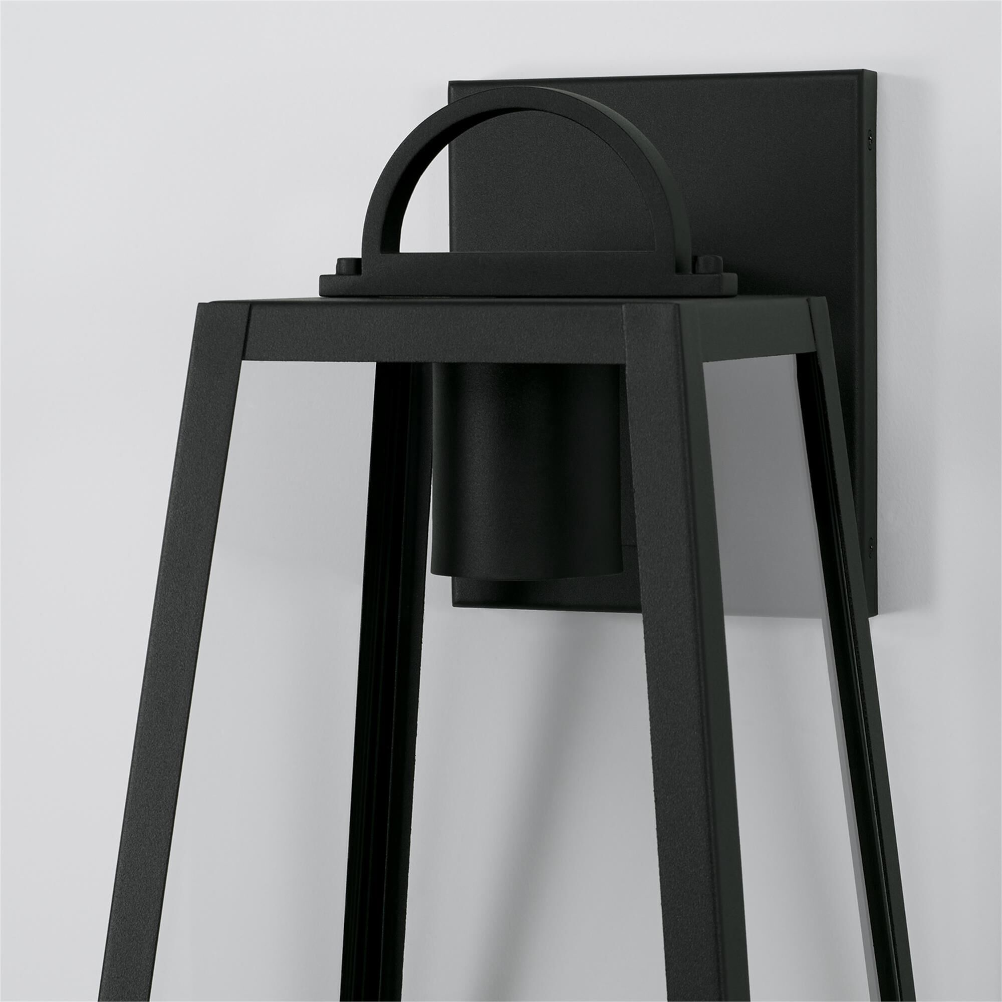 Shown in Black finish and Clear glass
