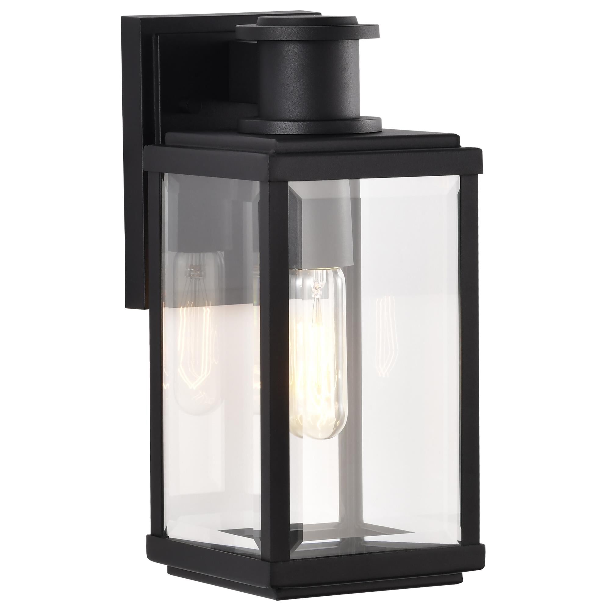 Shown in Sand Black finish and Clear Beveled glass