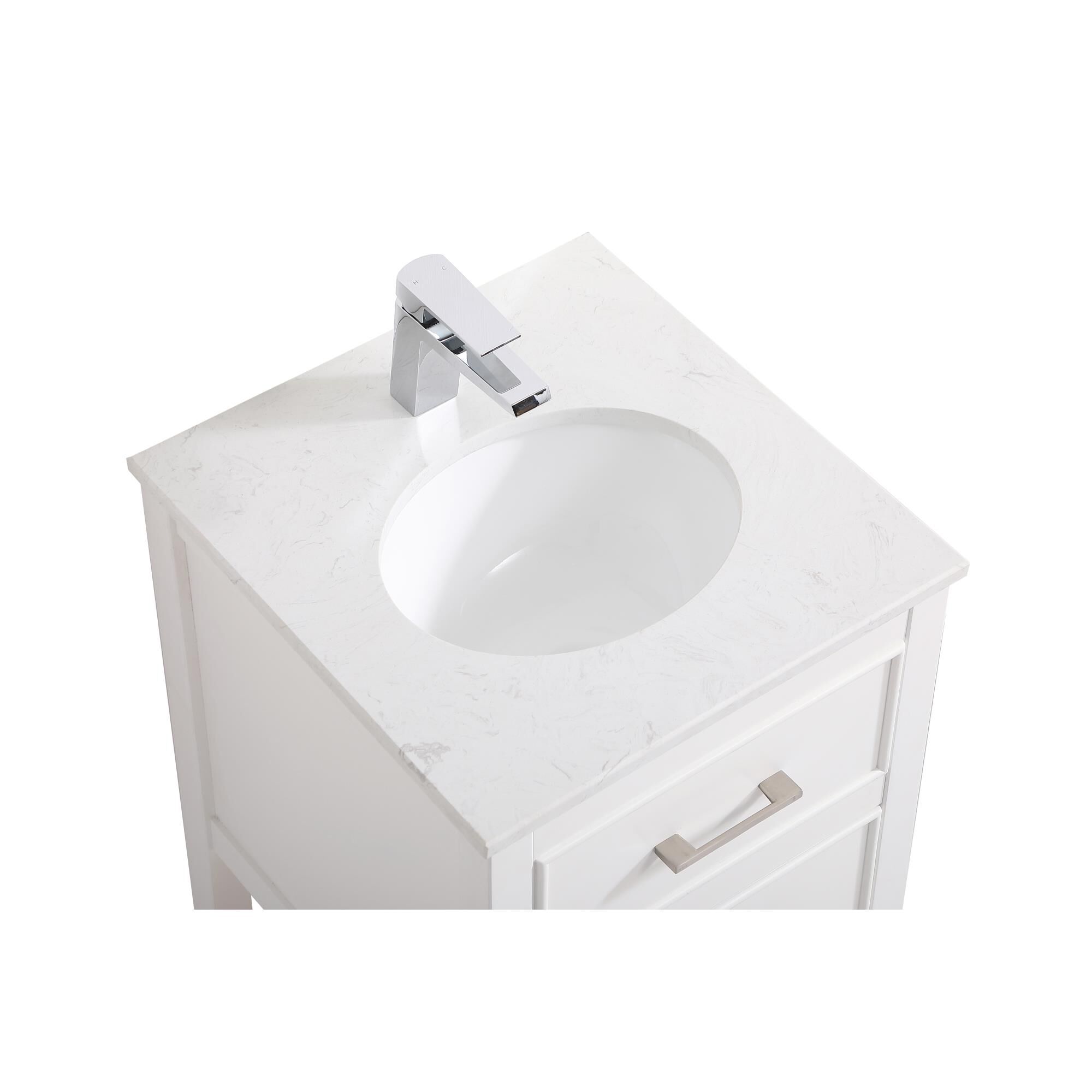 Shown in White finish