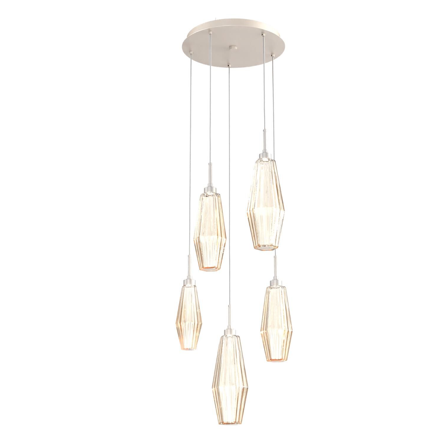 Aalto 19 Inch 5 Light LED Multi Light Pendant by Hammerton Studio