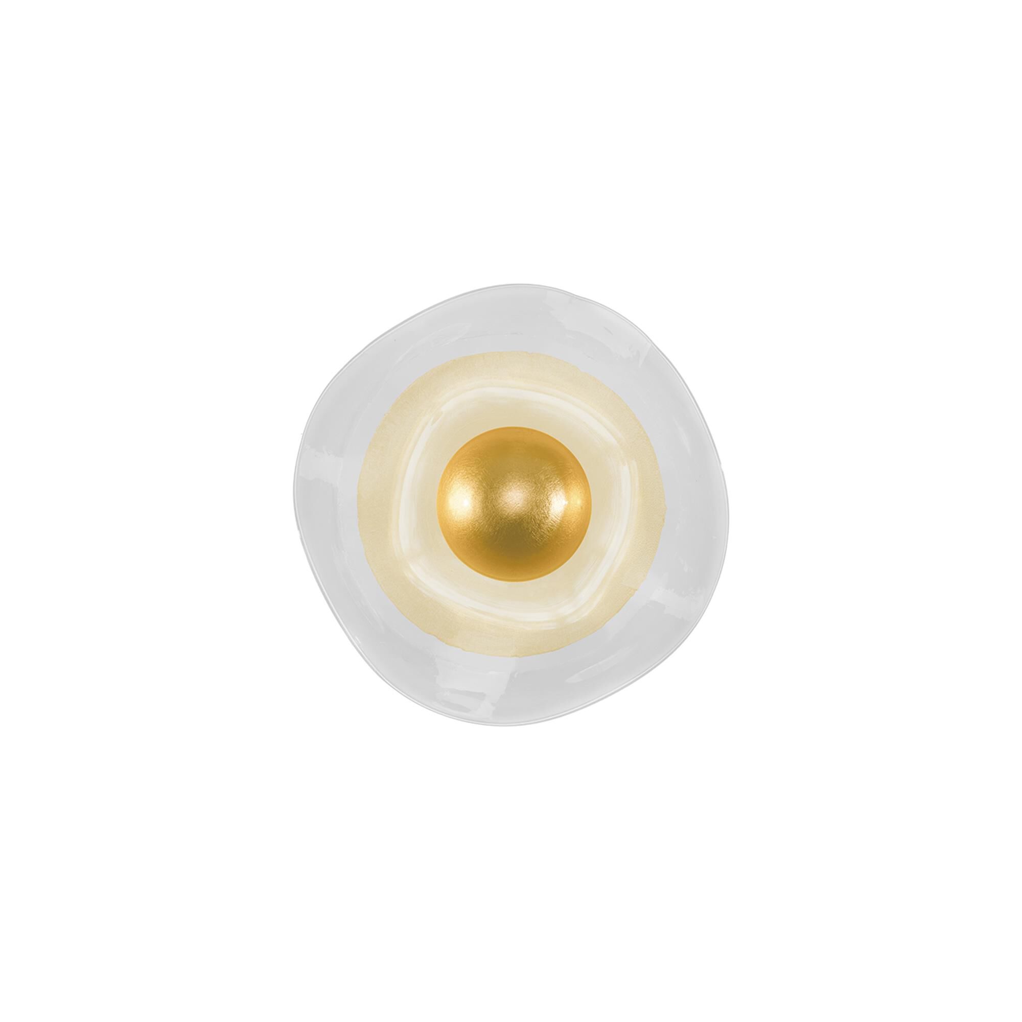 Shown in Gold finish and False crystal and True glass