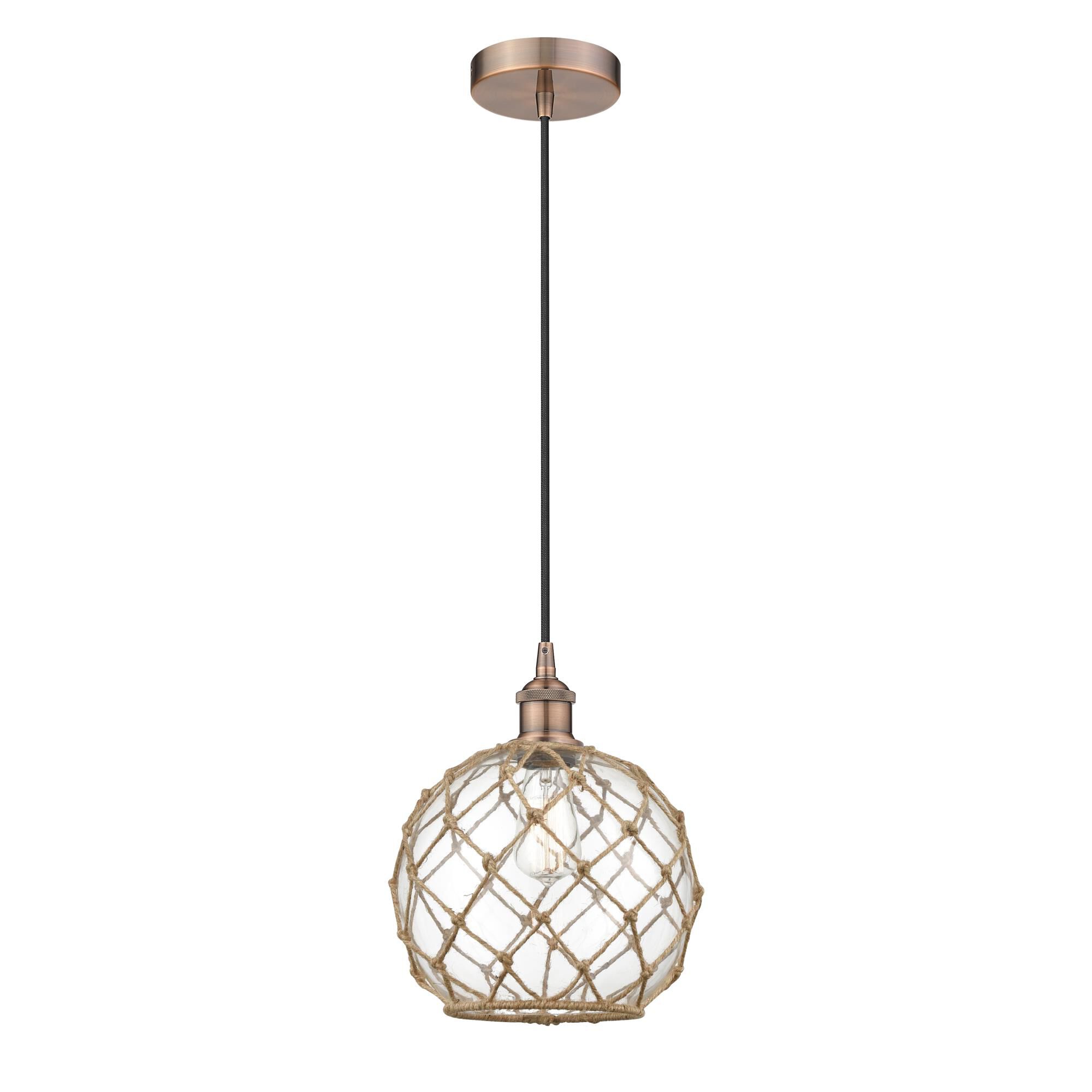 Bruno Marashlian Farmhouse Rope 10 Inch Mini Pendant by Innovations Lighting