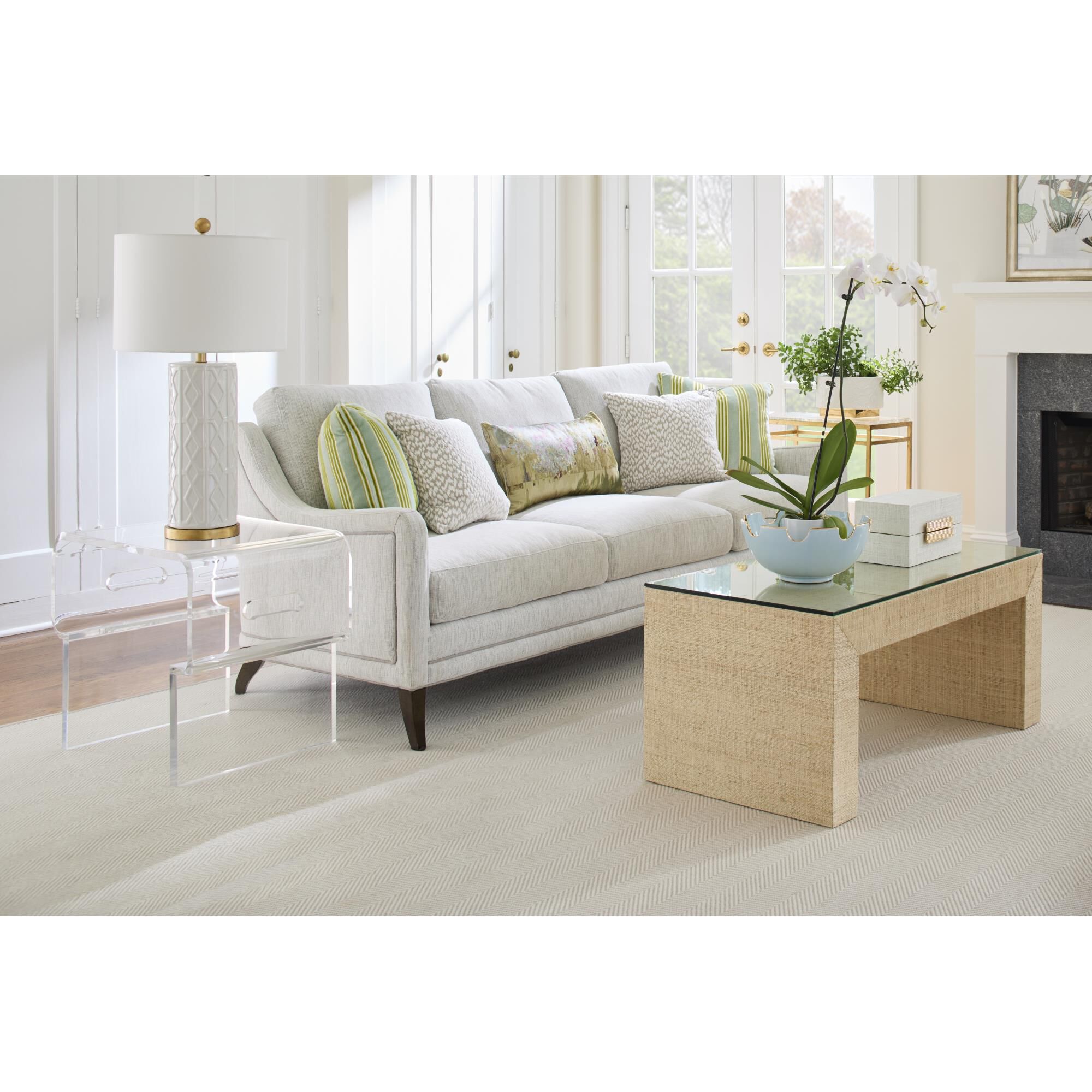 Shown in White, Gold Leaf finish