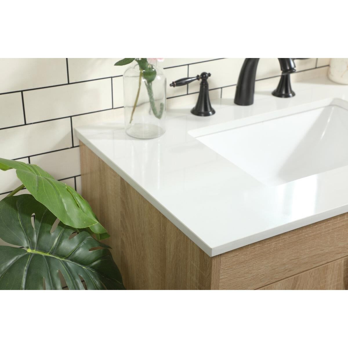 Shown in Mango Wood finish and Without Backsplash accent