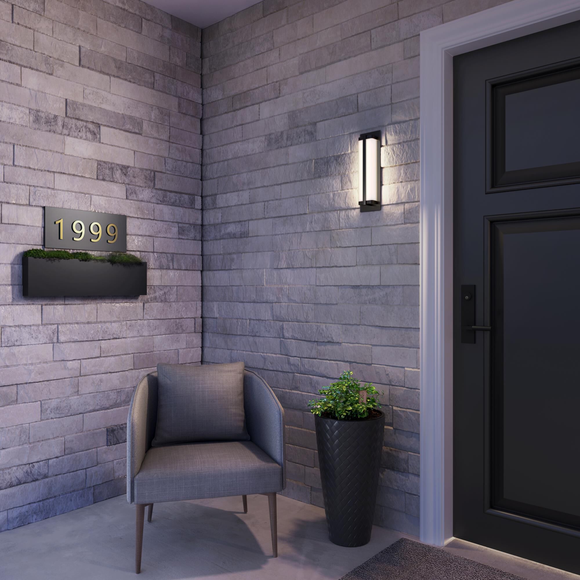 Shown in Powder Coated Black finish and Opal glass