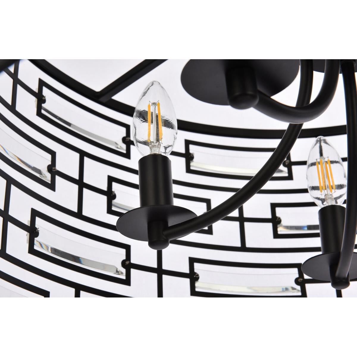 Shown in Black finish and Royal Cut Clear crystal