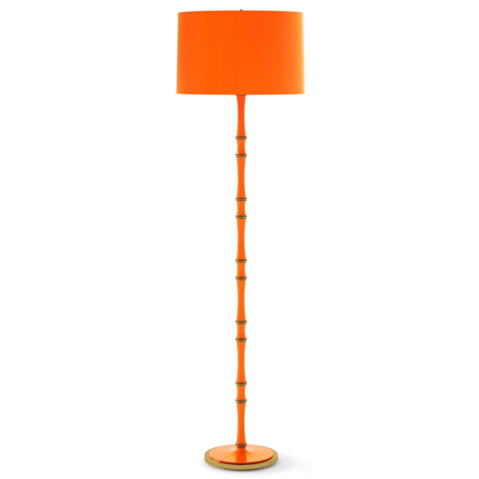 Shown in Pumpkin finish and Pumpkin and Orange shade and Modern Brass accent