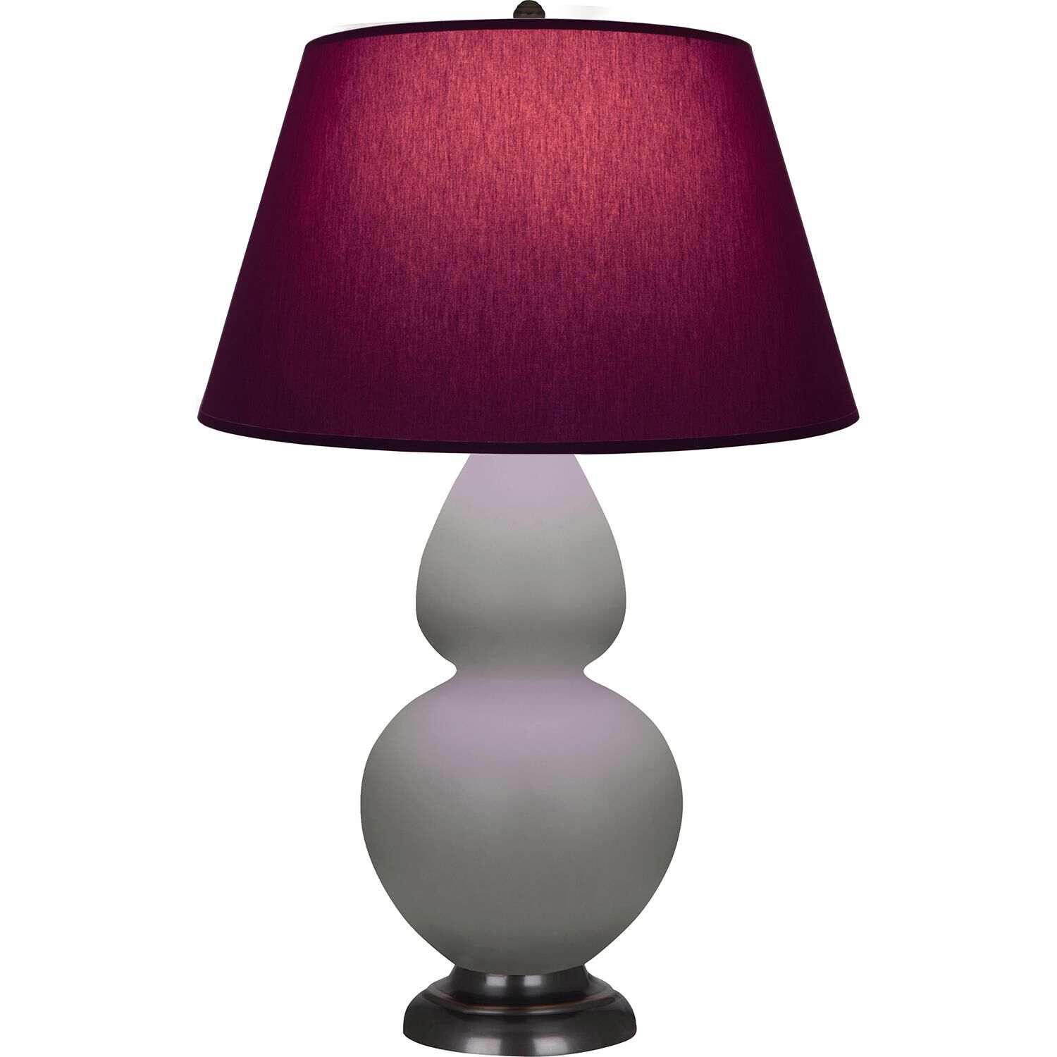 Shown in Matte Smokey Taupe finish and Plum and Lavender shade and Deep Patina Bronze accent