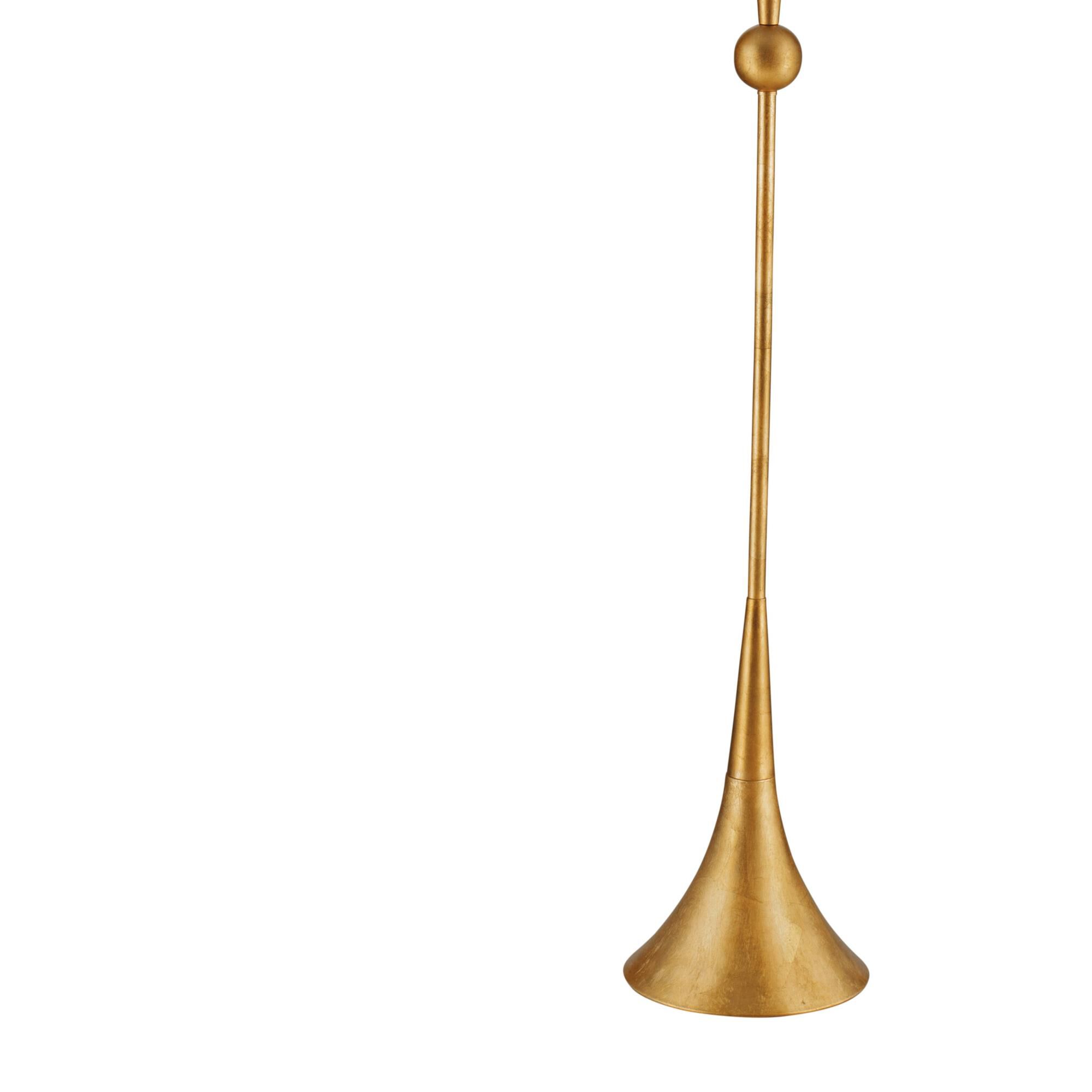 Gold 62 Inch Floor Lamp by Bassett Mirror Company