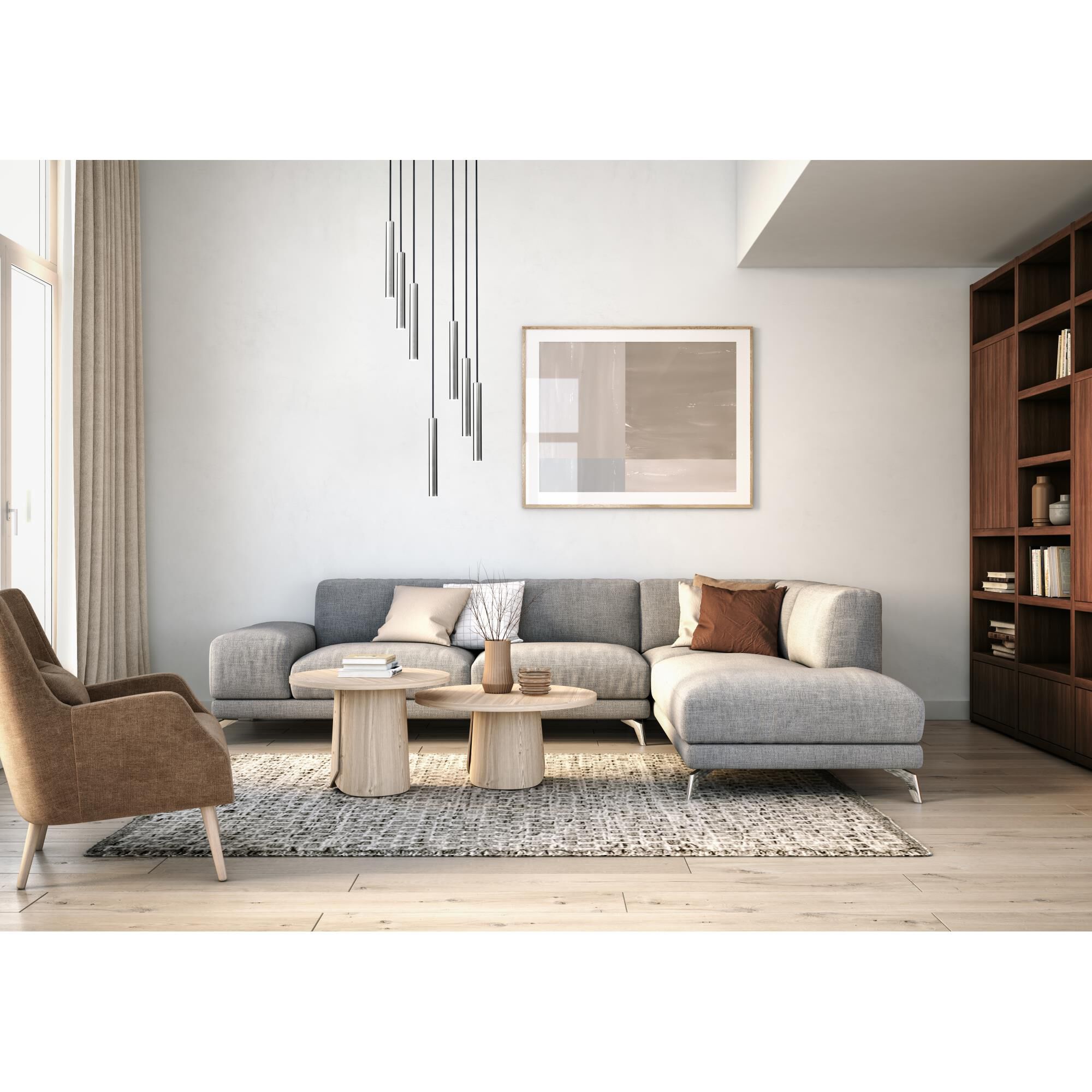 Shown in Brushed Nickel finish and Brushed Nickel glass and Brushed Nickel shade