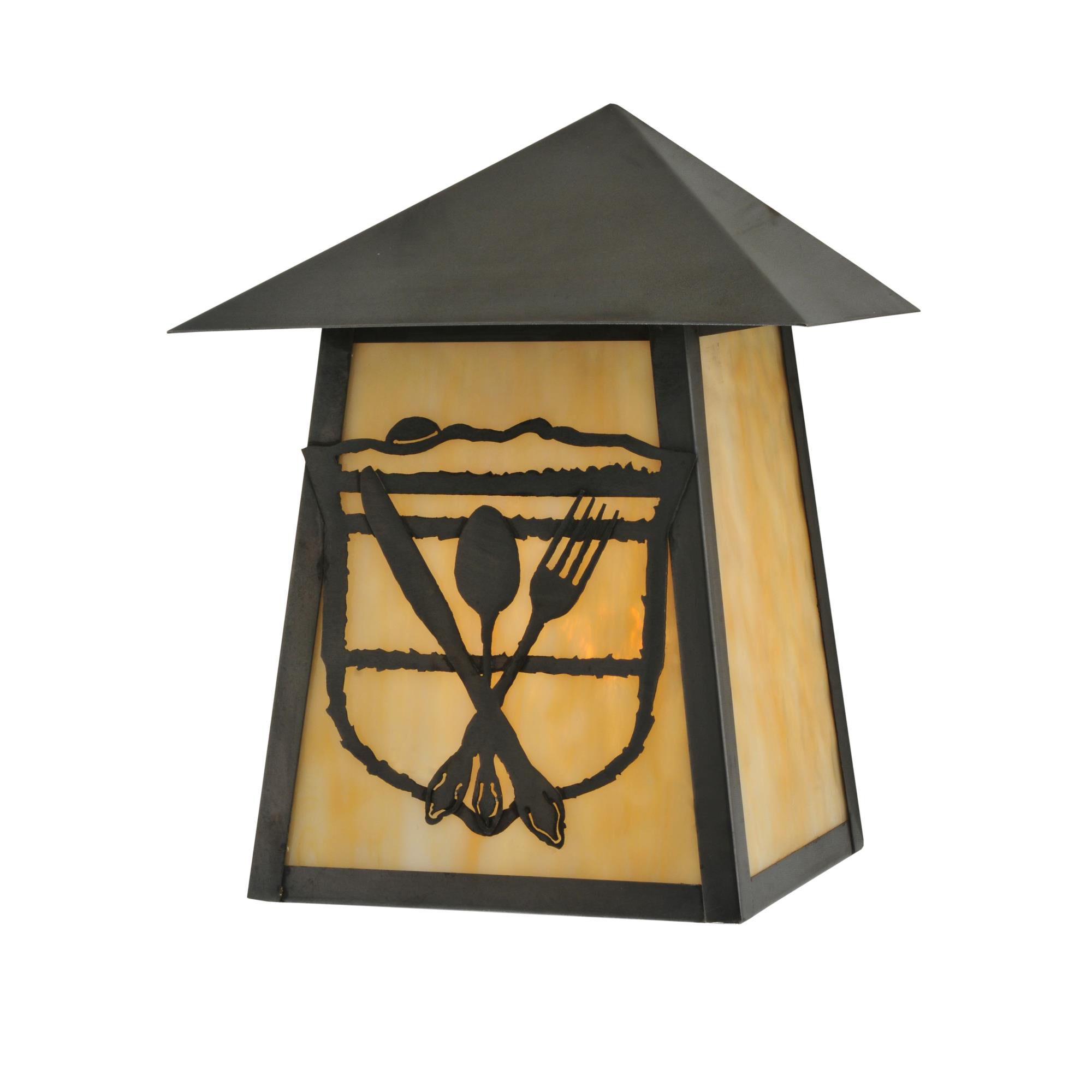 Lake Clear Lodge Silverware 10 Inch Wall Sconce by Meyda Lighting