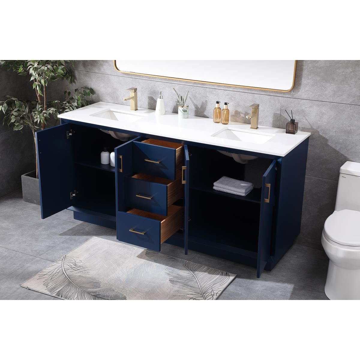 Hayes 72 Inch Bath Vanity by Elegant Decor