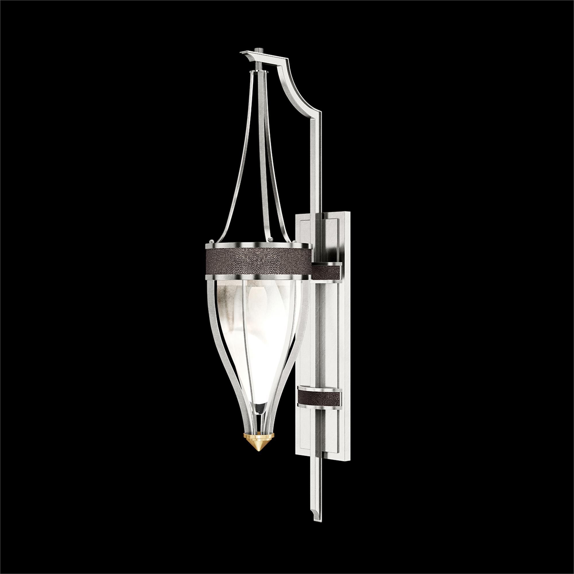 Shown in Silver Leaf and Brass  finish and Pebble accent