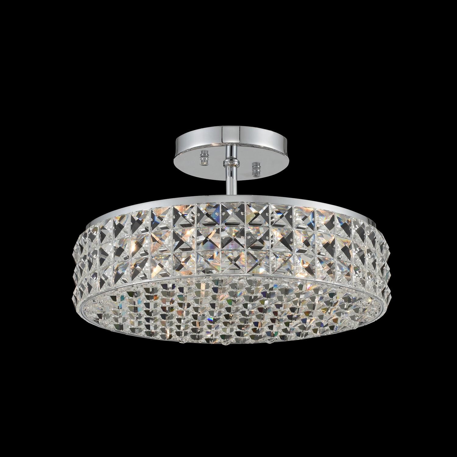 Loro 13 Inch 3 Light Semi Flush Mount by Allegri