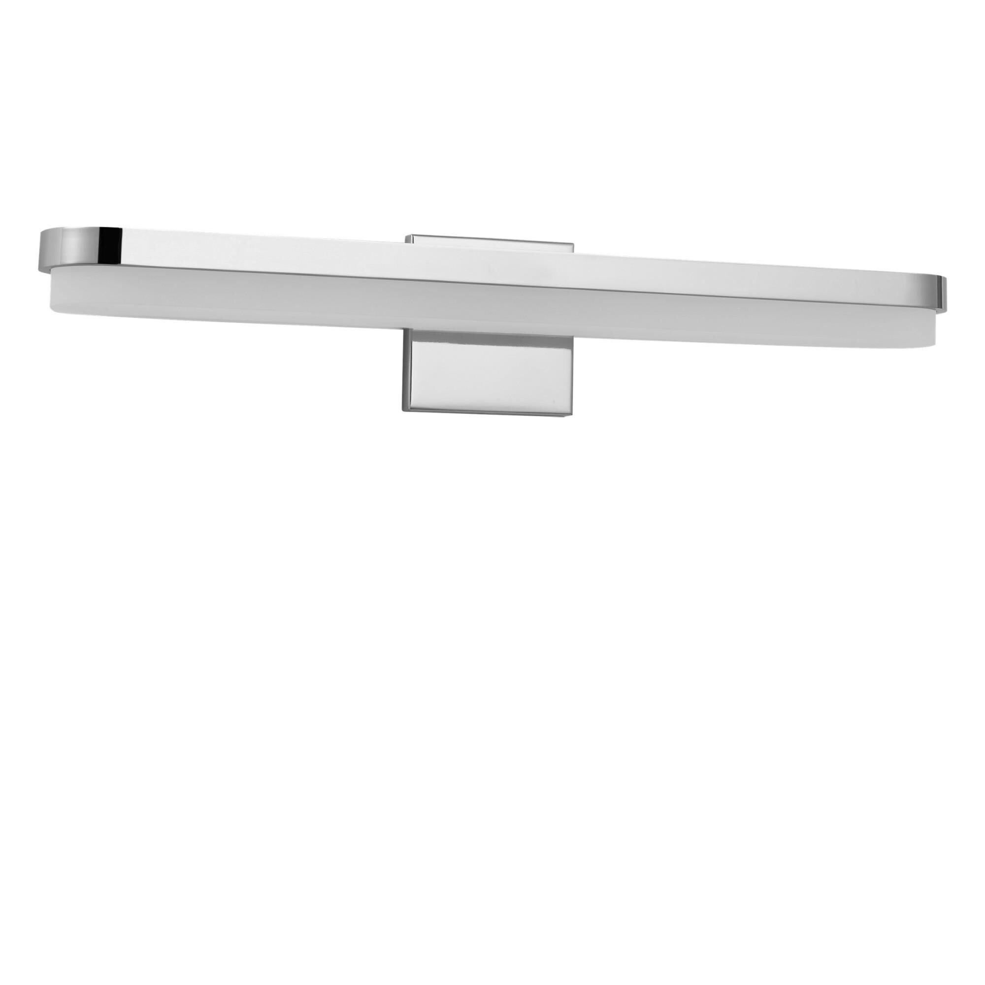 Shown in Chrome finish and Matte Frosted Acrylic Panels shade