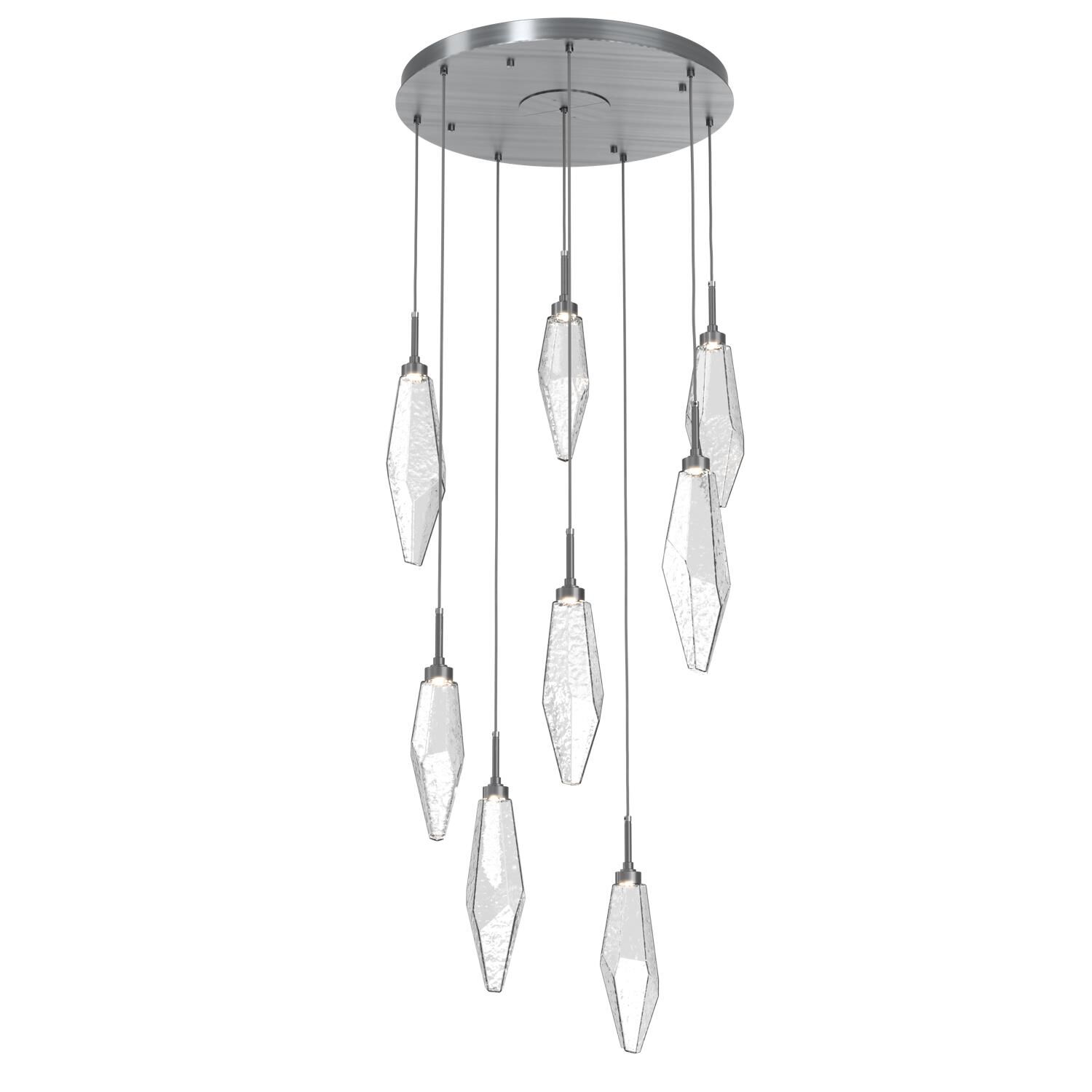 Shown in Graphite finish and Chilled Clear glass