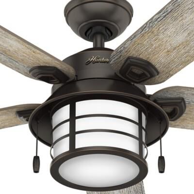 Key Biscayne 54 Inch Ceiling Fan with Light Kit by Hunter Fan