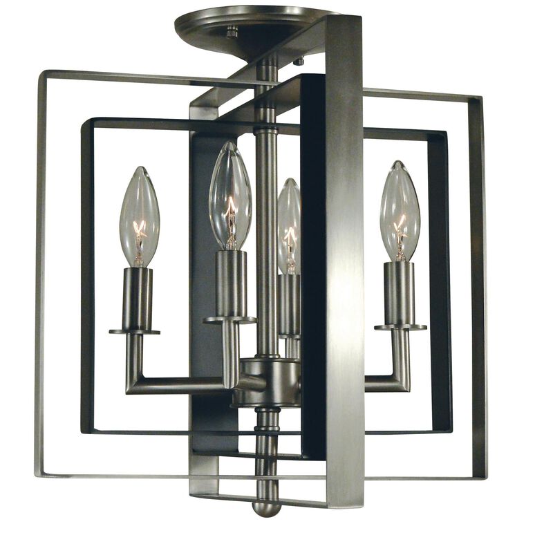 Symmetry 14 Inch 4 Light Semi Flush Mount by Framburg