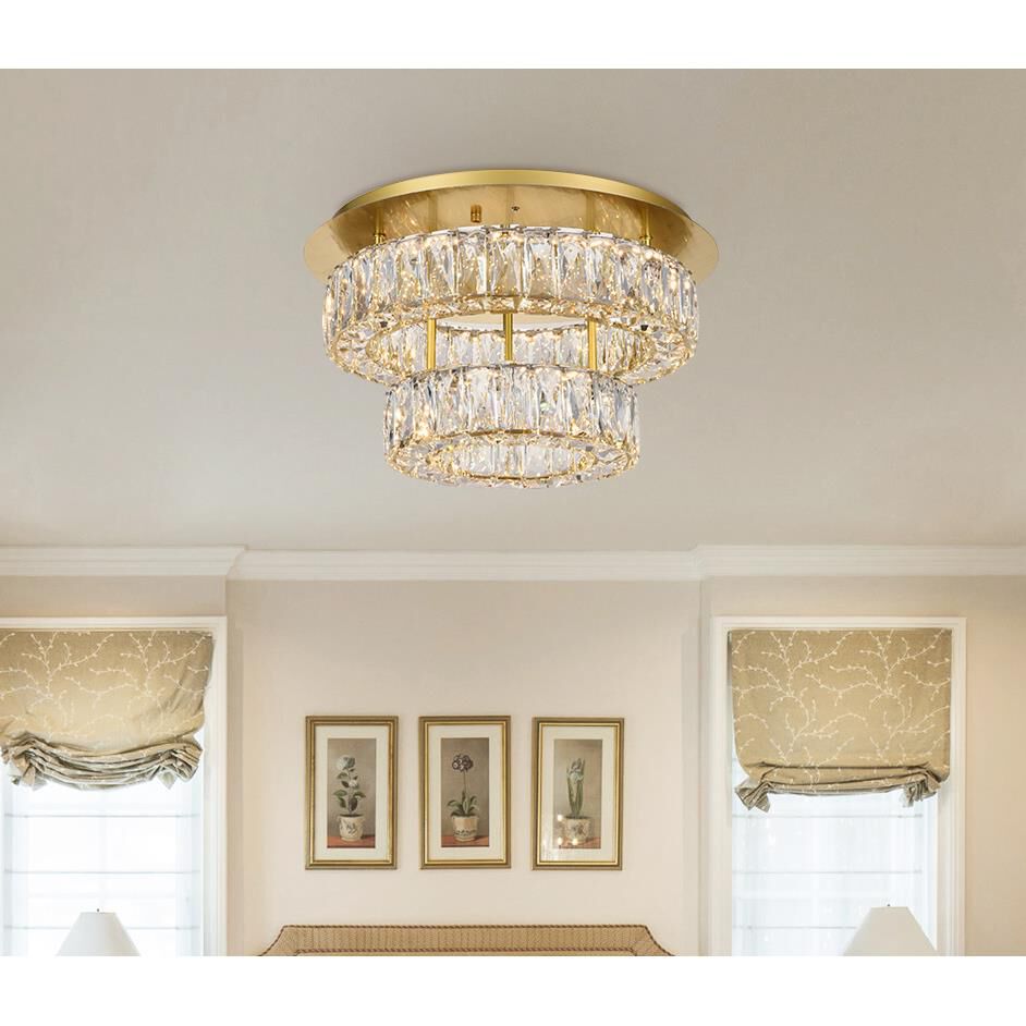 Shown in Gold finish and Clear Royal Cut crystal