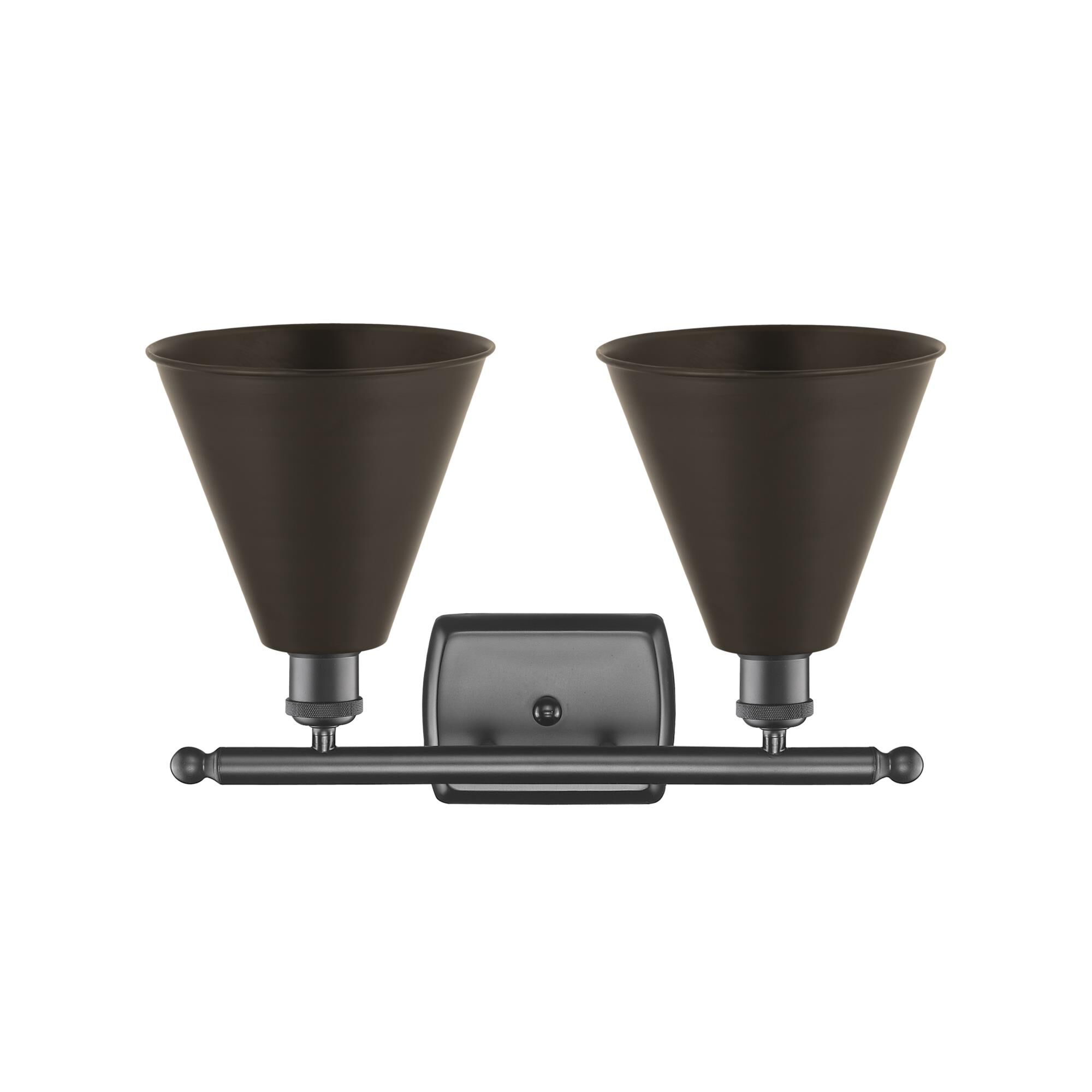 Shown in Oil Rubbed Bronze finish and Oil Rubbed Bronze Ballston Cone shade