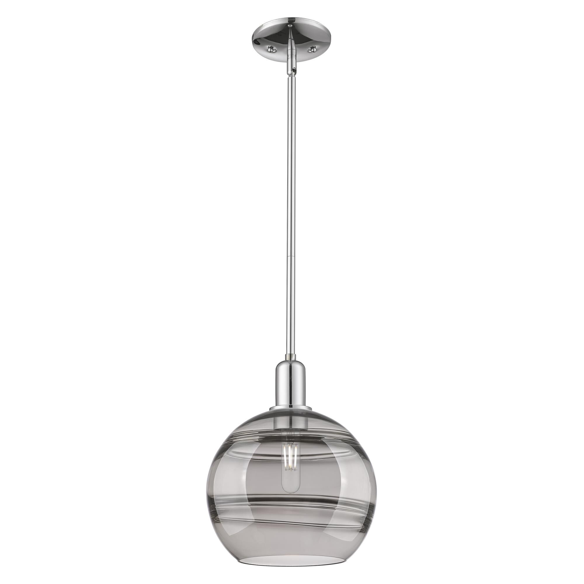 Shown in Polished Chrome finish and Light Smoke glass