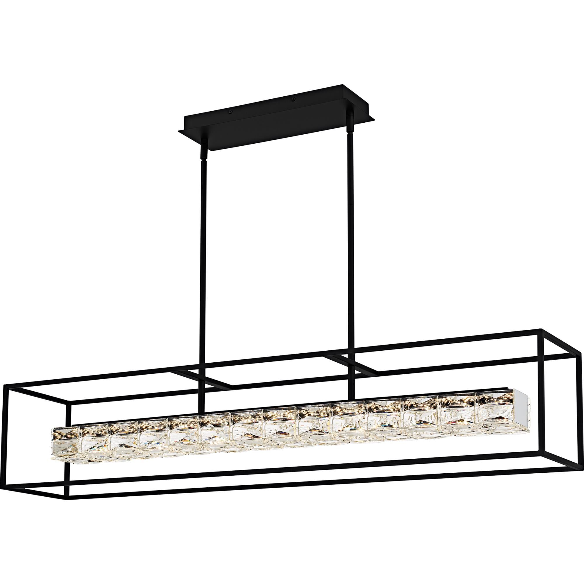 Shown in Matte Black finish and Clear Crystal Glass shade