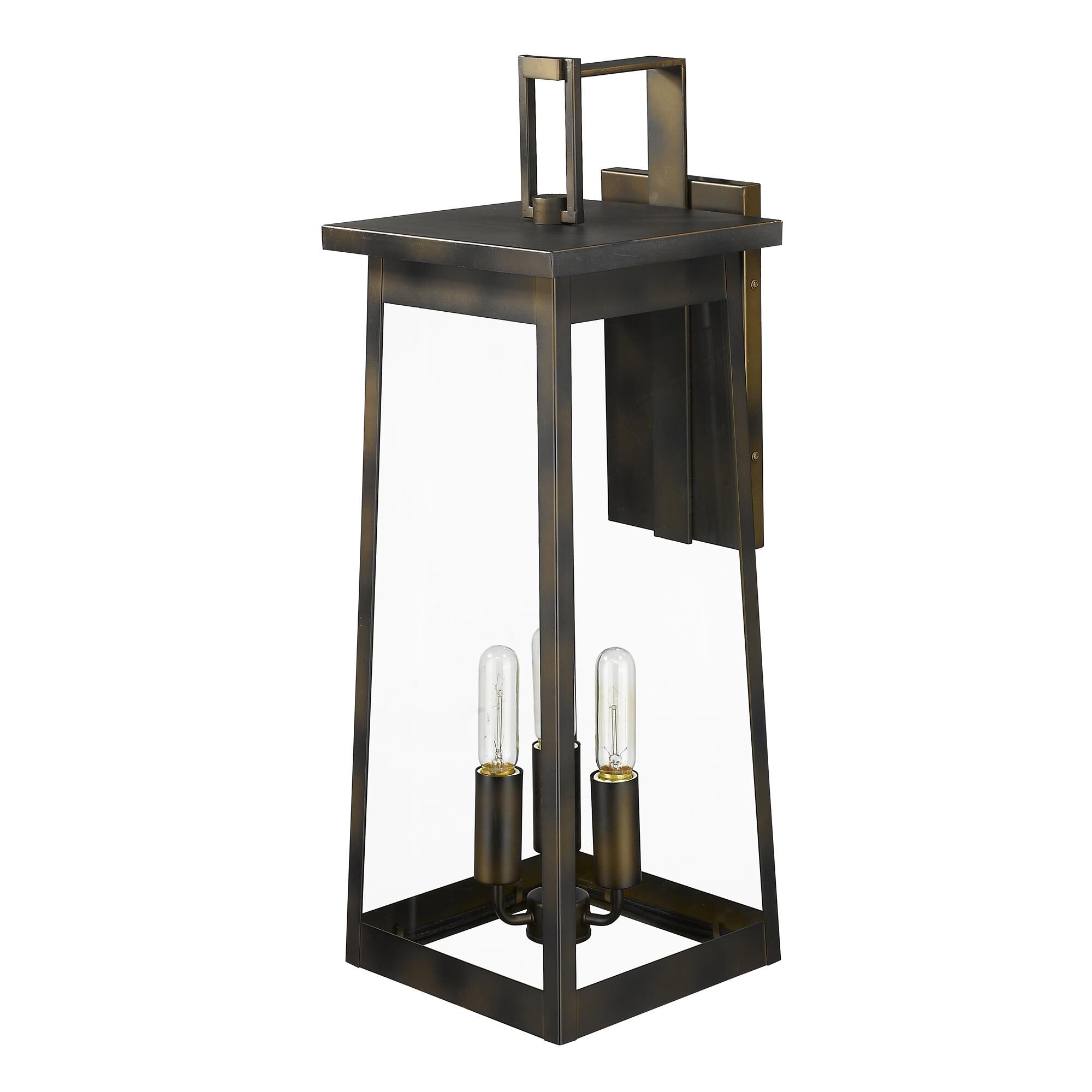 Shown in Oil-Rubbed Bronze finish and Clear glass and Clear Glass Panels shade