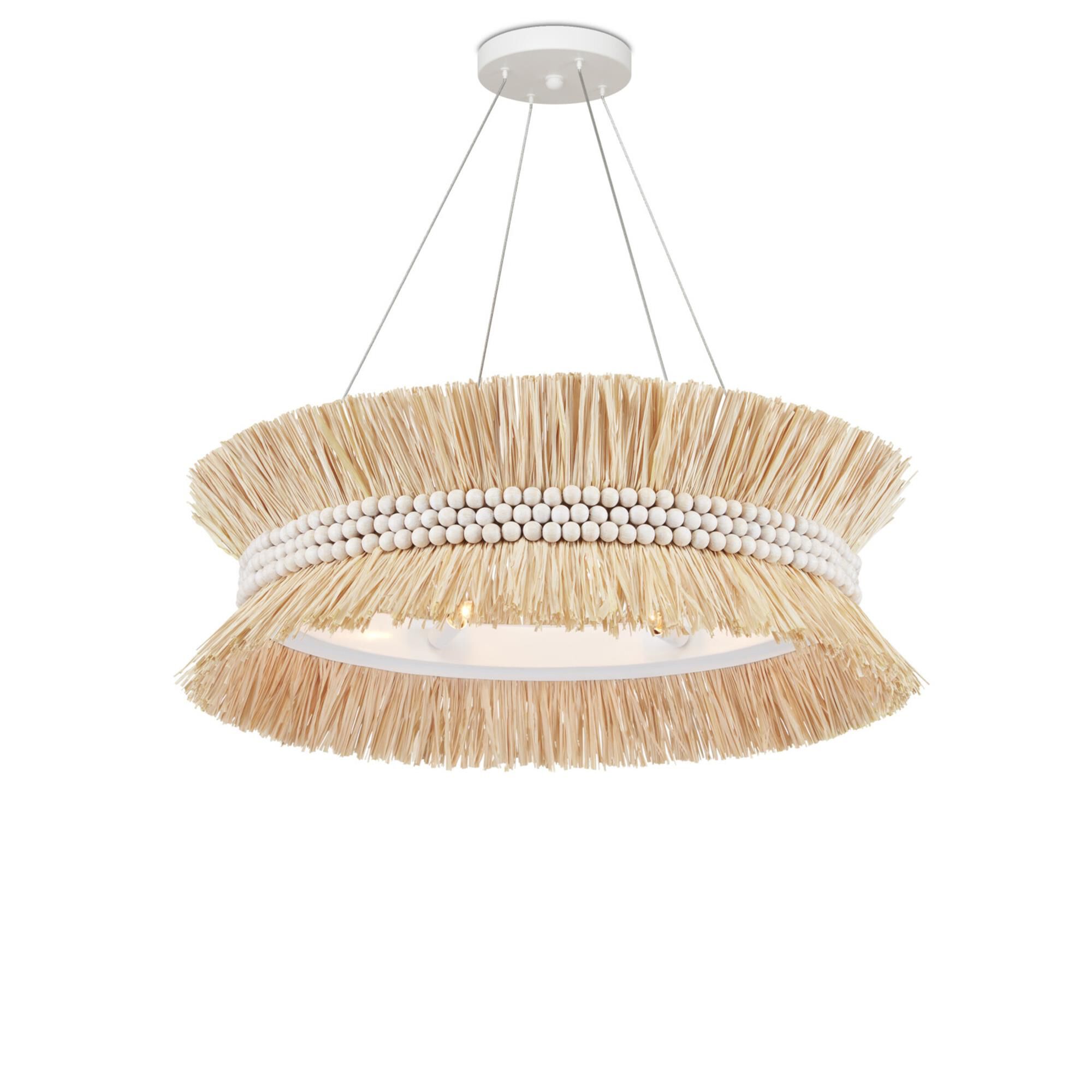 Jamie Beckwith Seychelles 33 Inch 6 Light Chandelier,