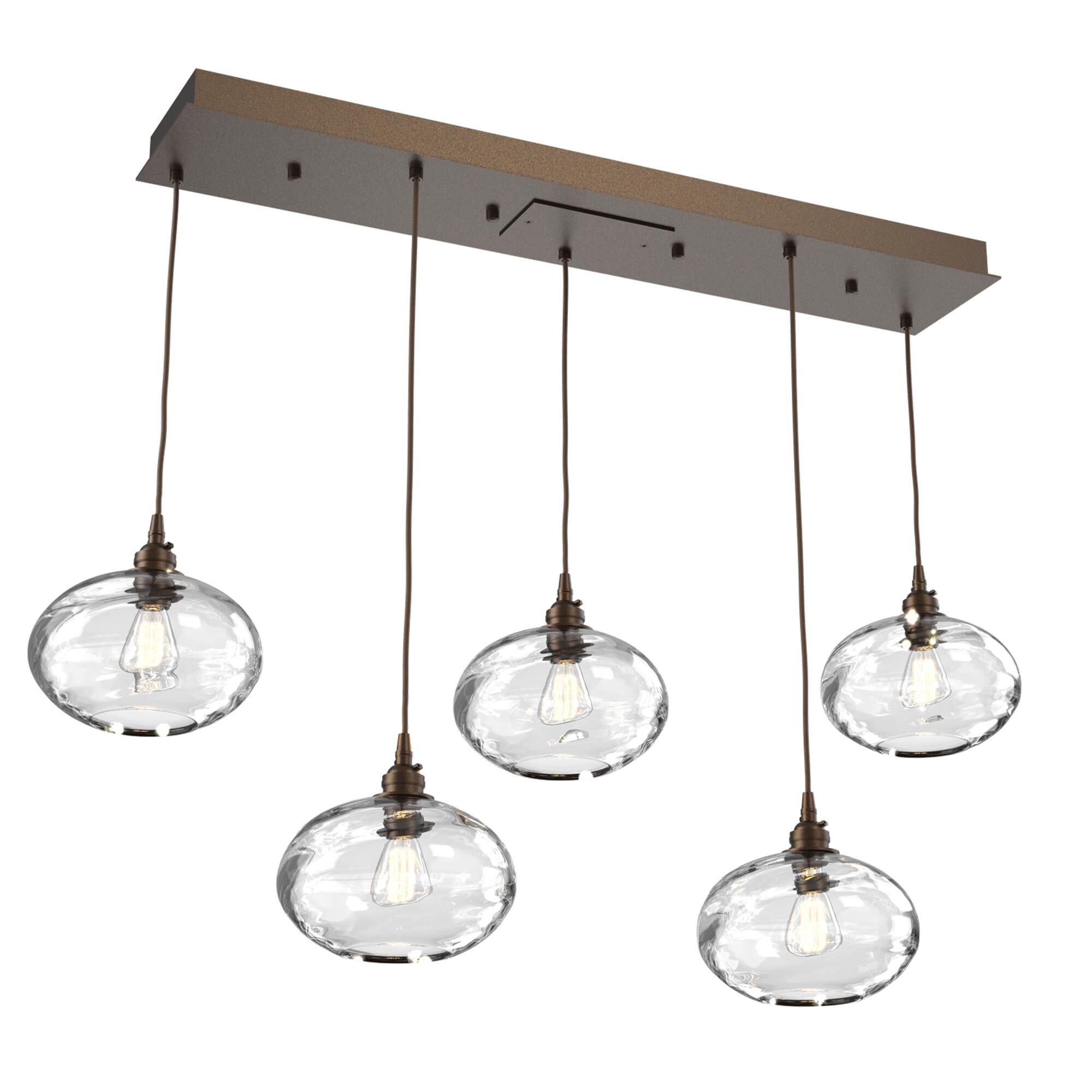 Shown in Flat Bronze finish and Optic Clear glass