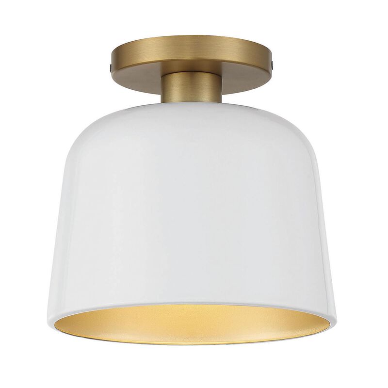 9 Inch 1 Light LED Semi Flush Mount by Meridian Lighting