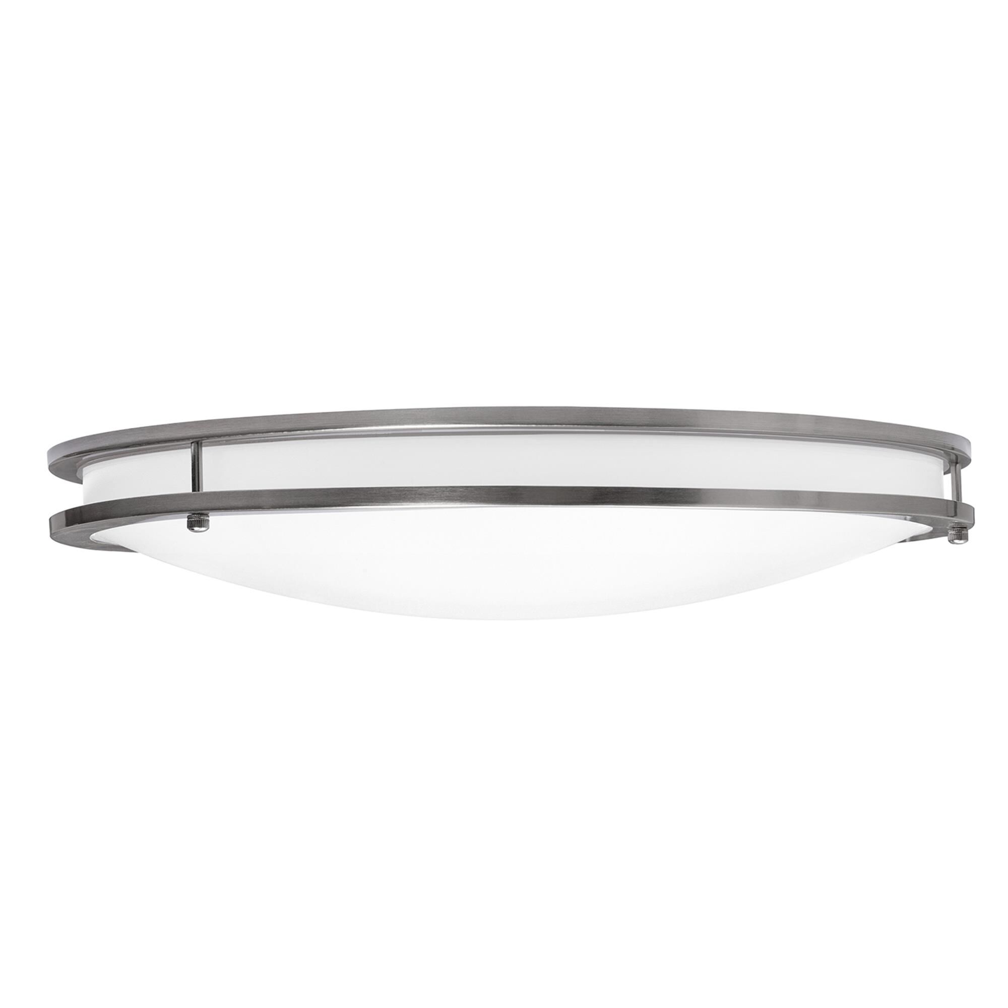 Shown in Satin Nickel finish and White shade